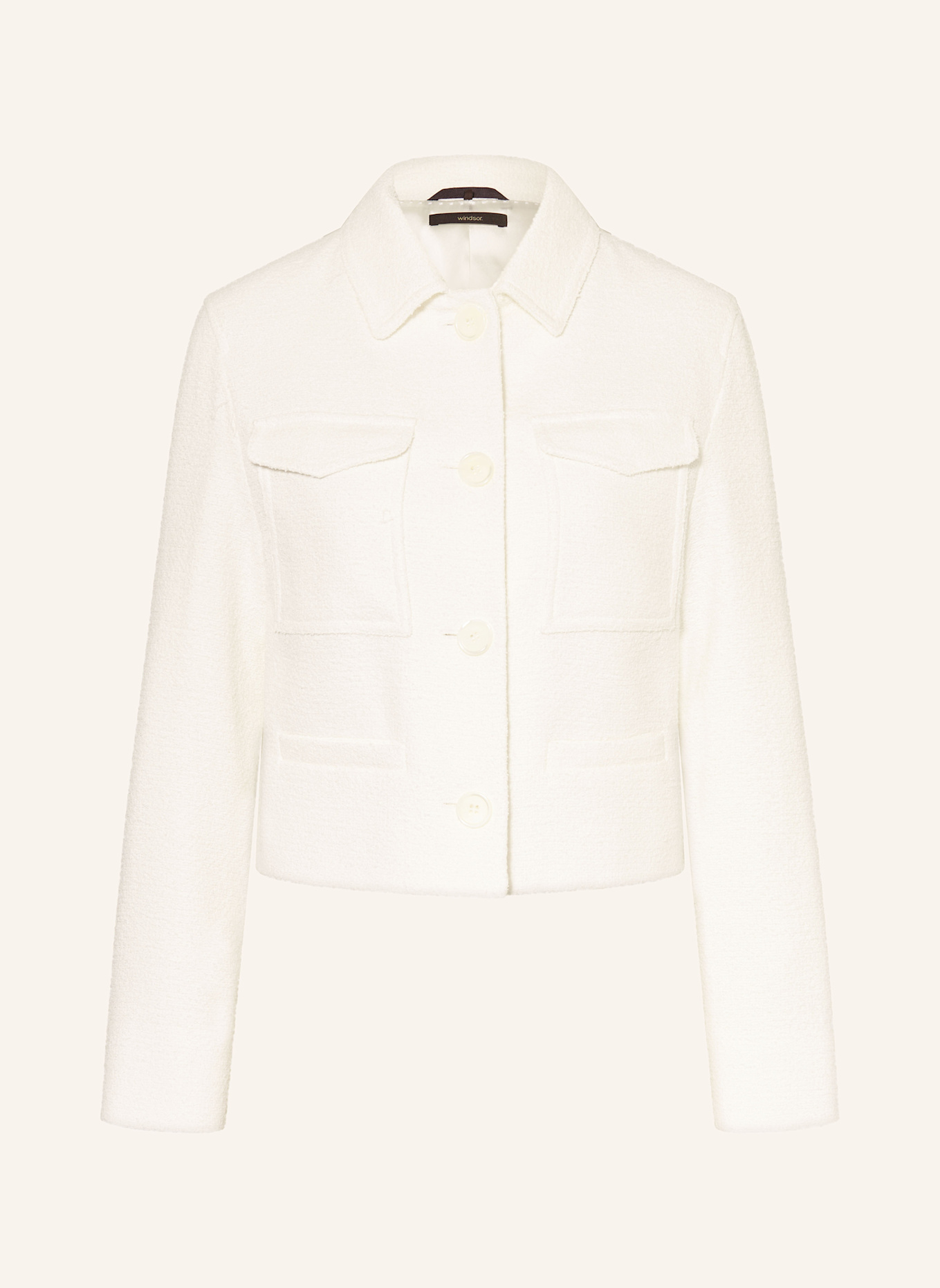 windsor. Bouclé-Blazer, Farbe: WEISS (Bild 1)