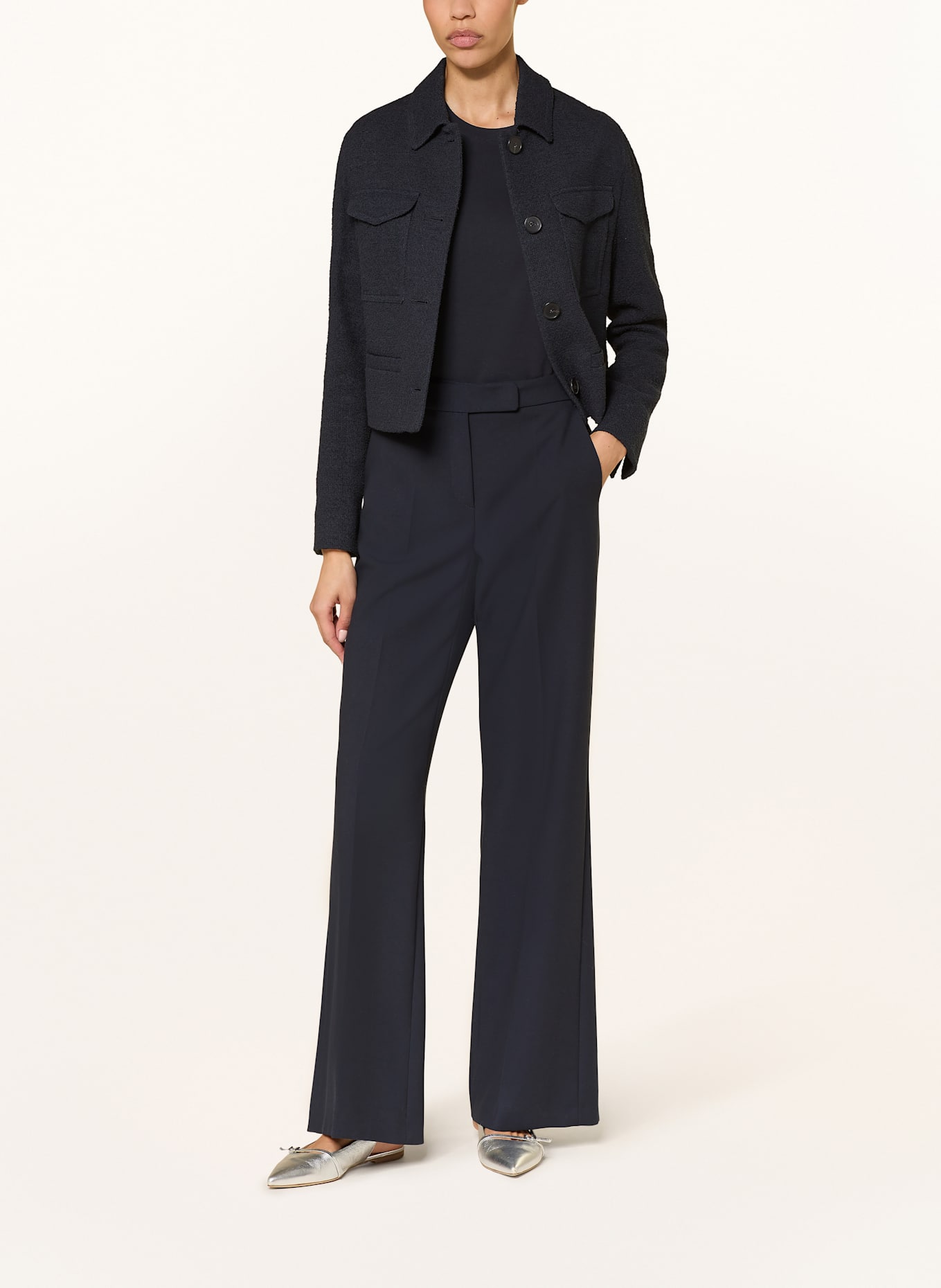 windsor. Blezer z bouclé: GRANATOWY