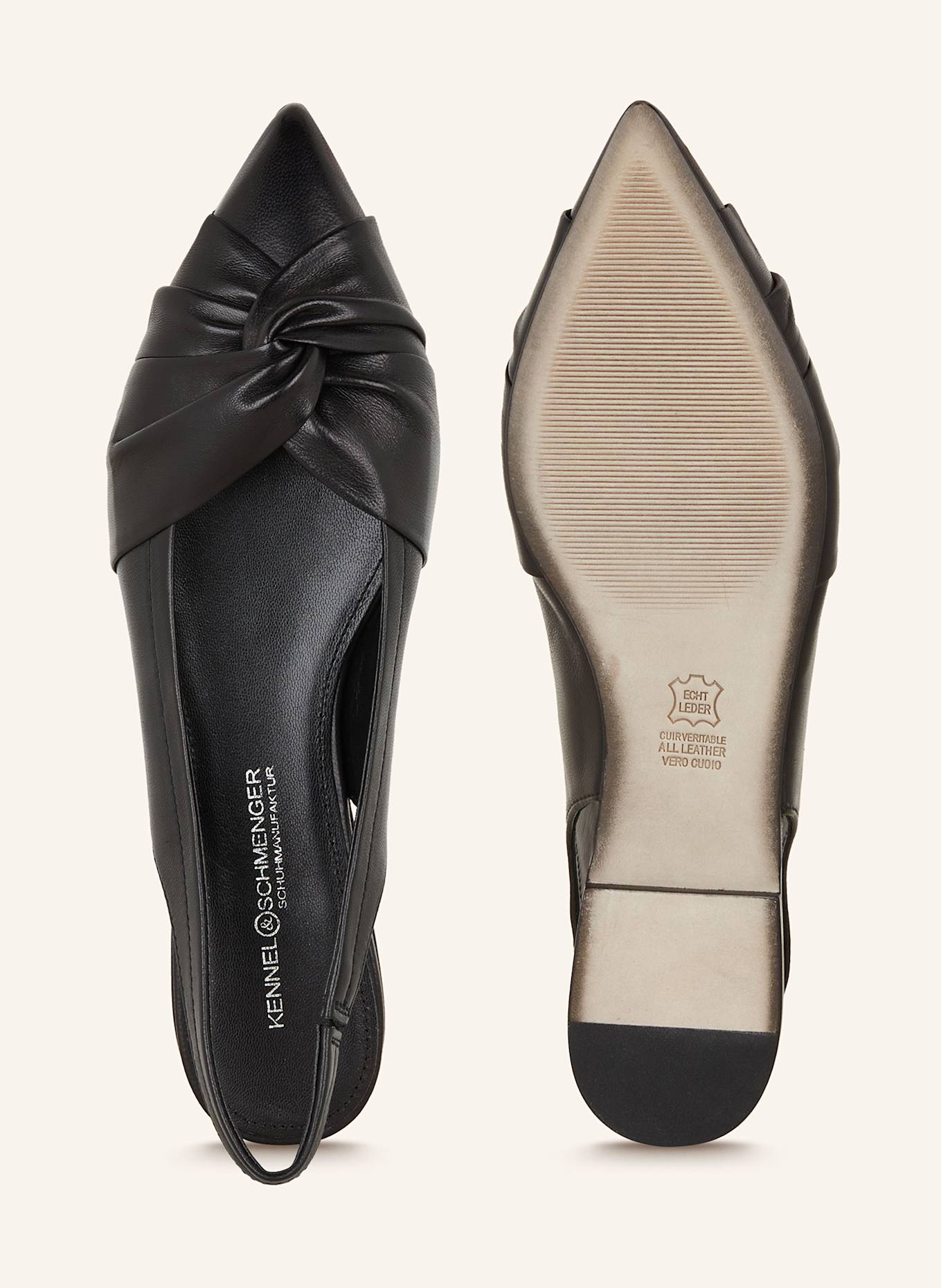 KENNEL & SCHMENGER Slingback ballerinas GRETA: BLACK