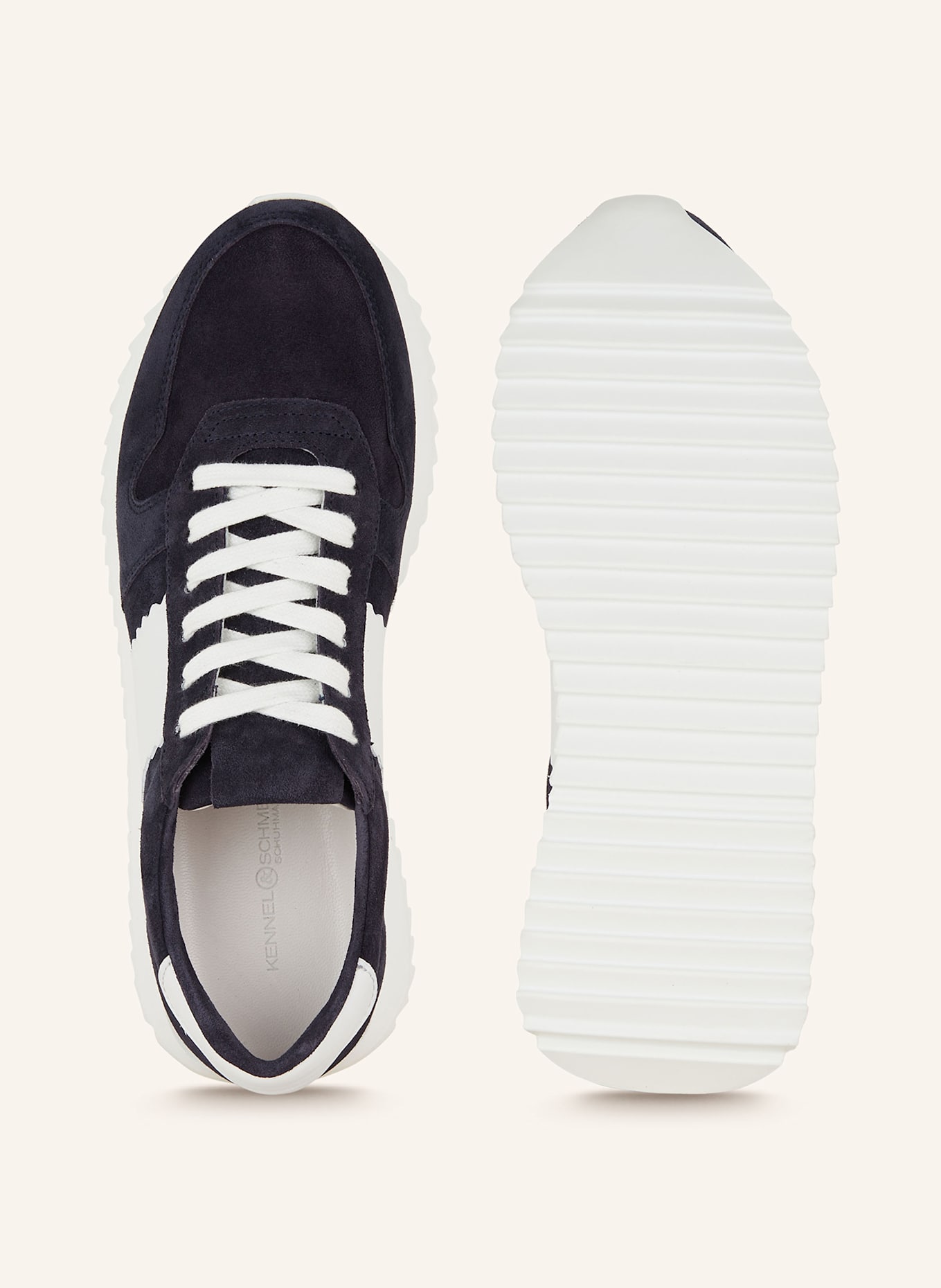 KENNEL & SCHMENGER Sneaker FLASH: DUNKELBLAU / WEISS