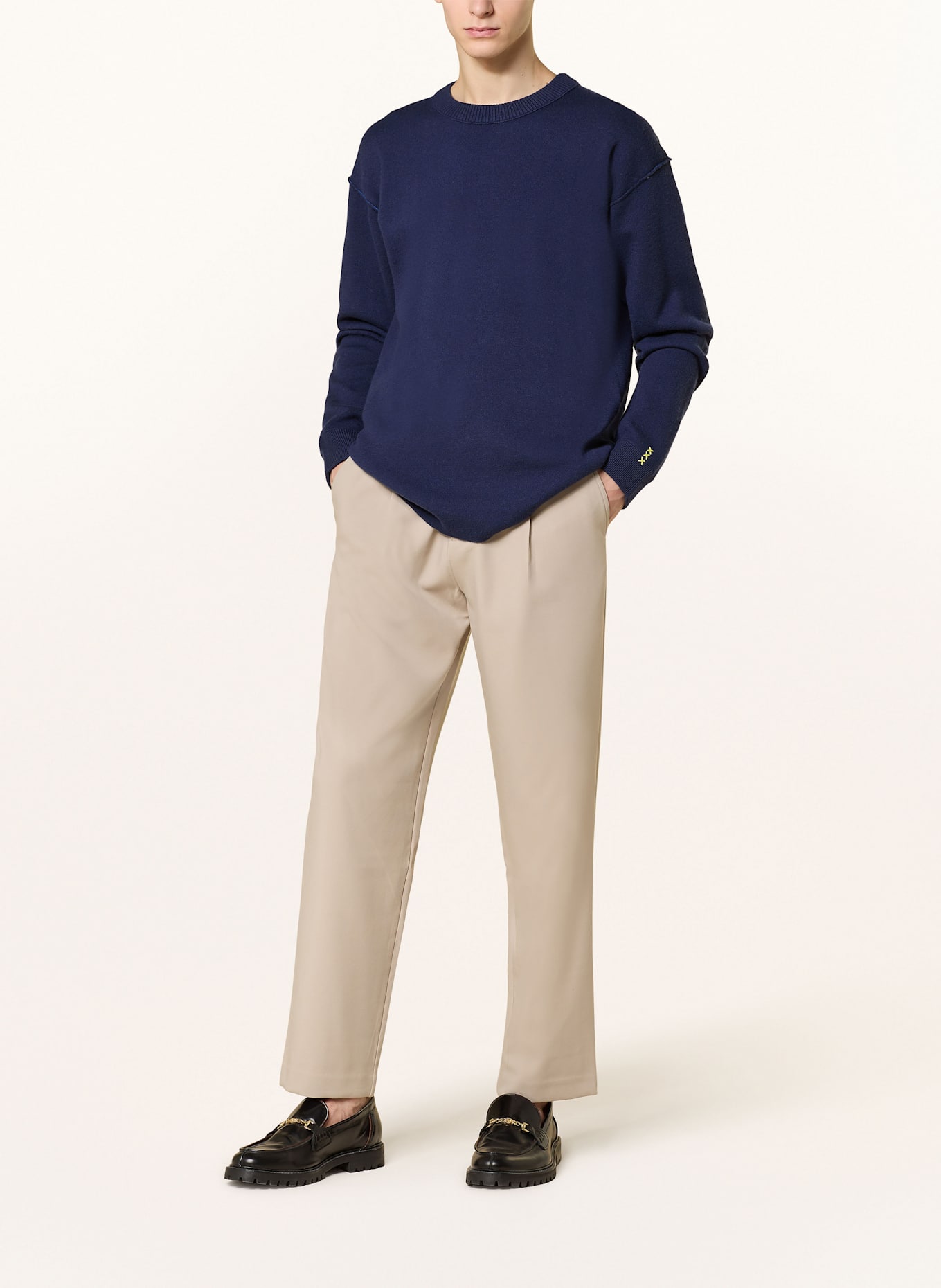 SCOTCH & SODA Pullover mit Merinowolle: DUNKELBLAU