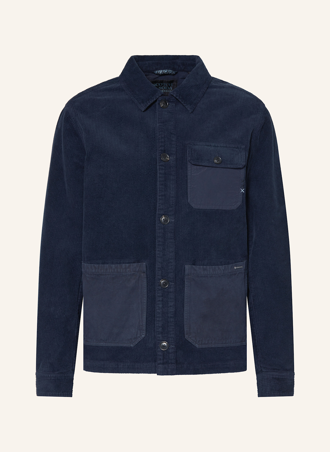SCOTCH & SODA Cord-Overjacket: DUNKELBLAU