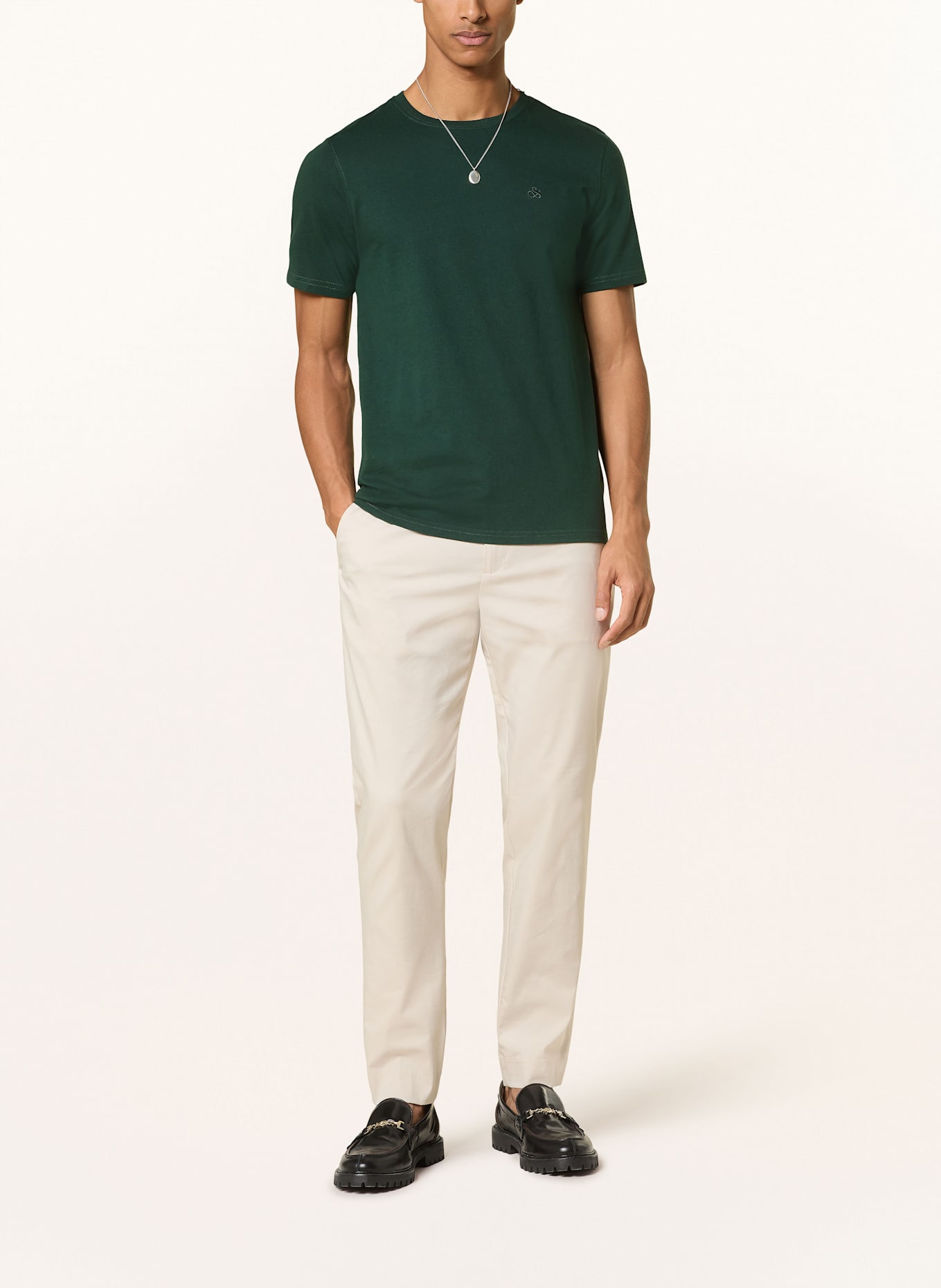 SCOTCH & SODA Tričko: TMAVĚ ZELENÁ