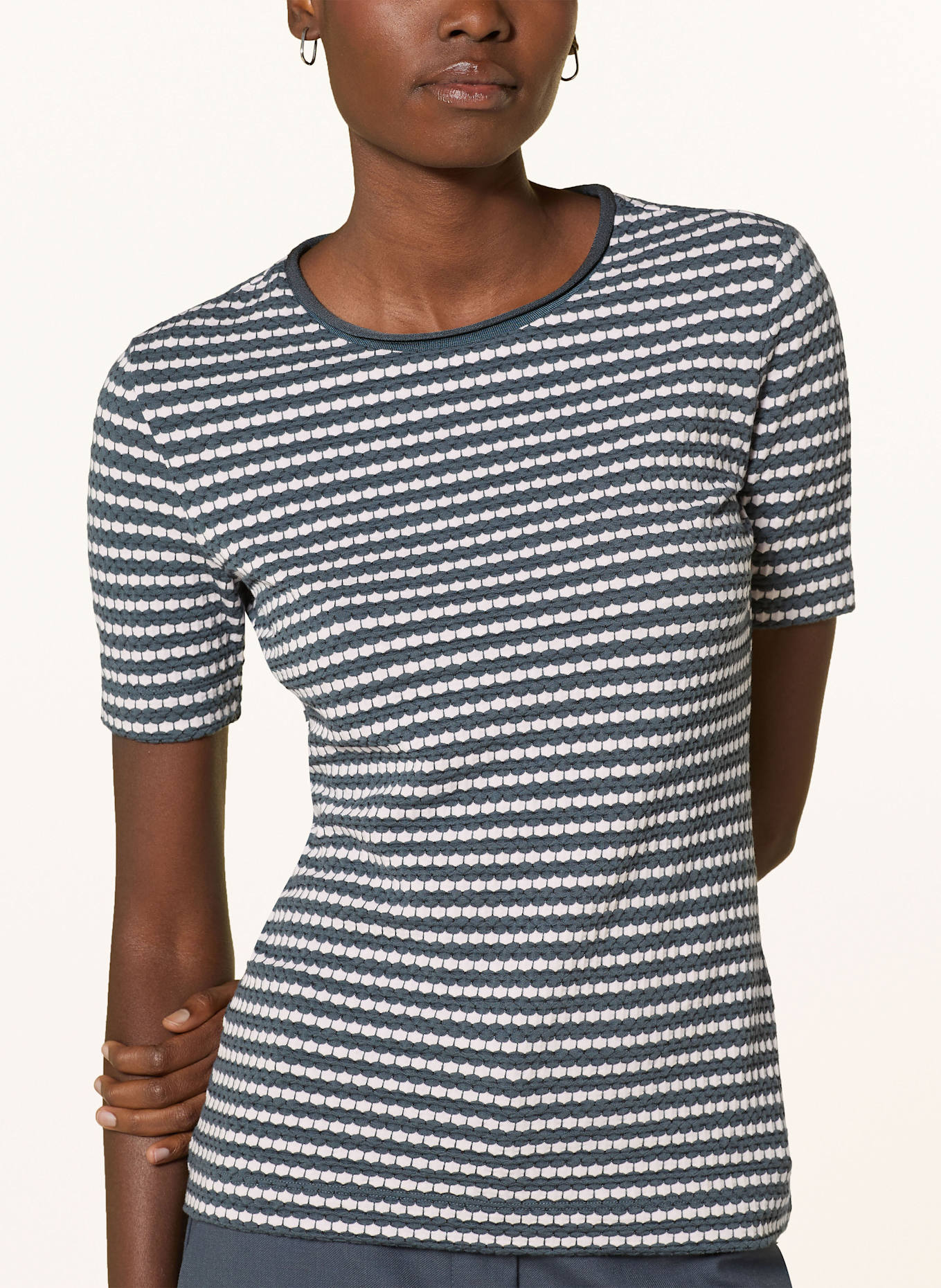 EMPORIO ARMANI T-Shirt: DUNKELGRAU/ HELLROSA