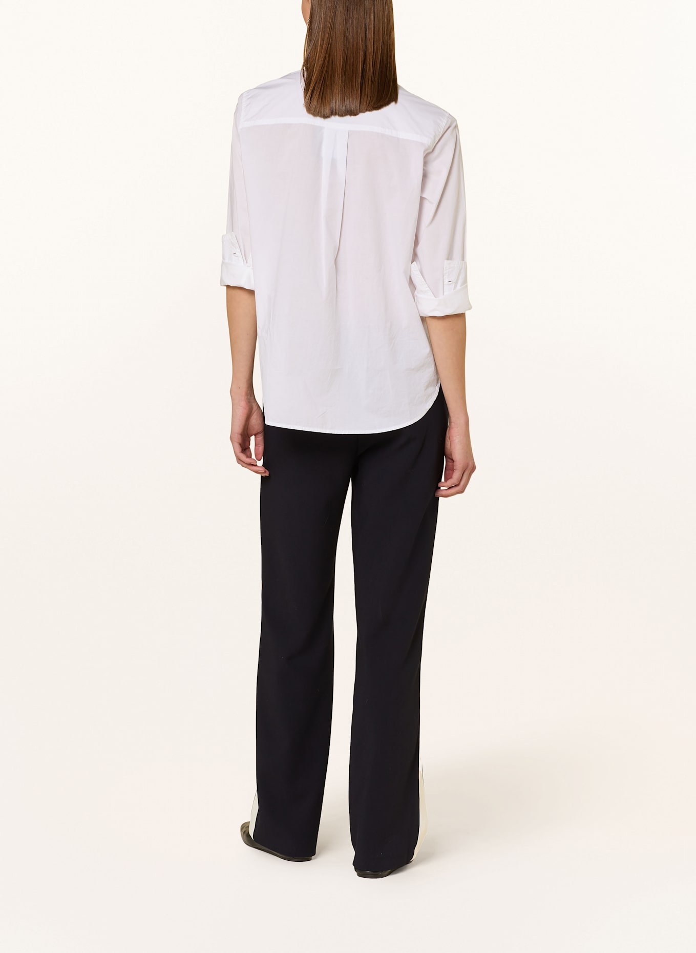 MAC Marlenehose CHIARA mit Galonstreifen: DUNKELBLAU / WEISS