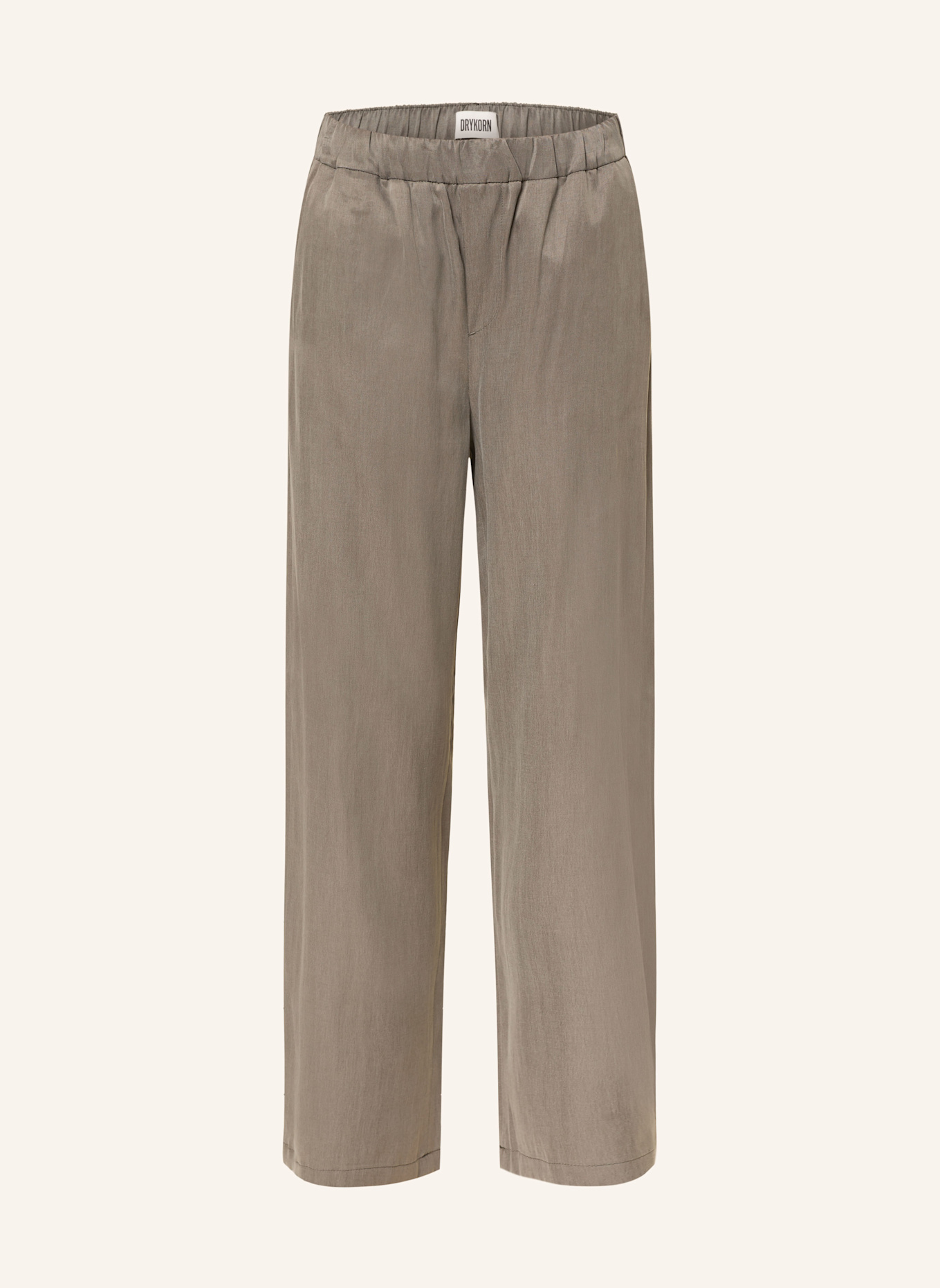 DRYKORN CONSIDER satin wide leg Alta trousers: GRAY