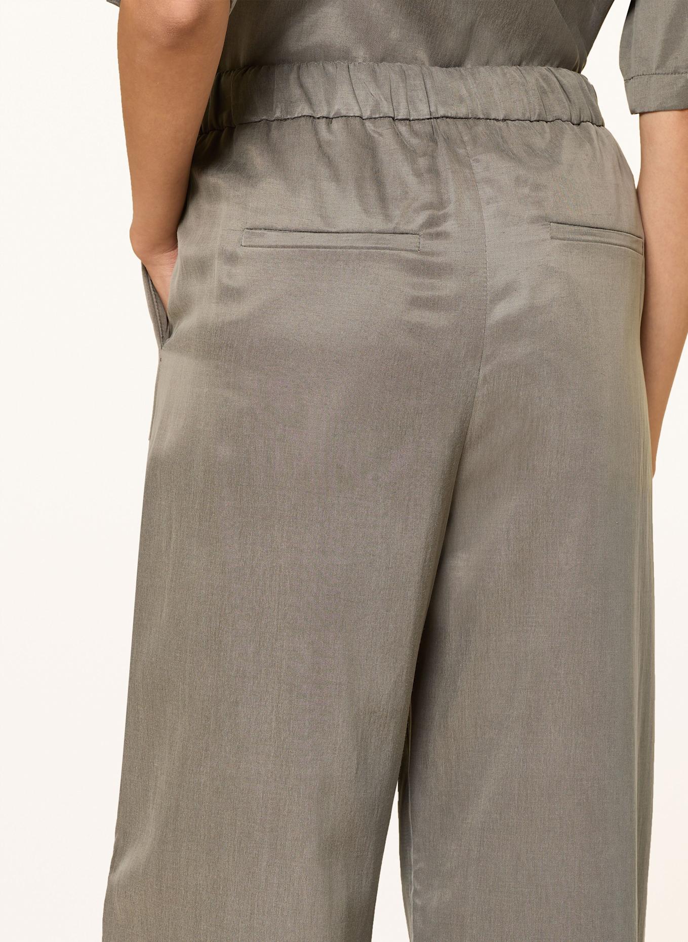 DRYKORN CONSIDER satin wide leg Alta trousers: GRAY