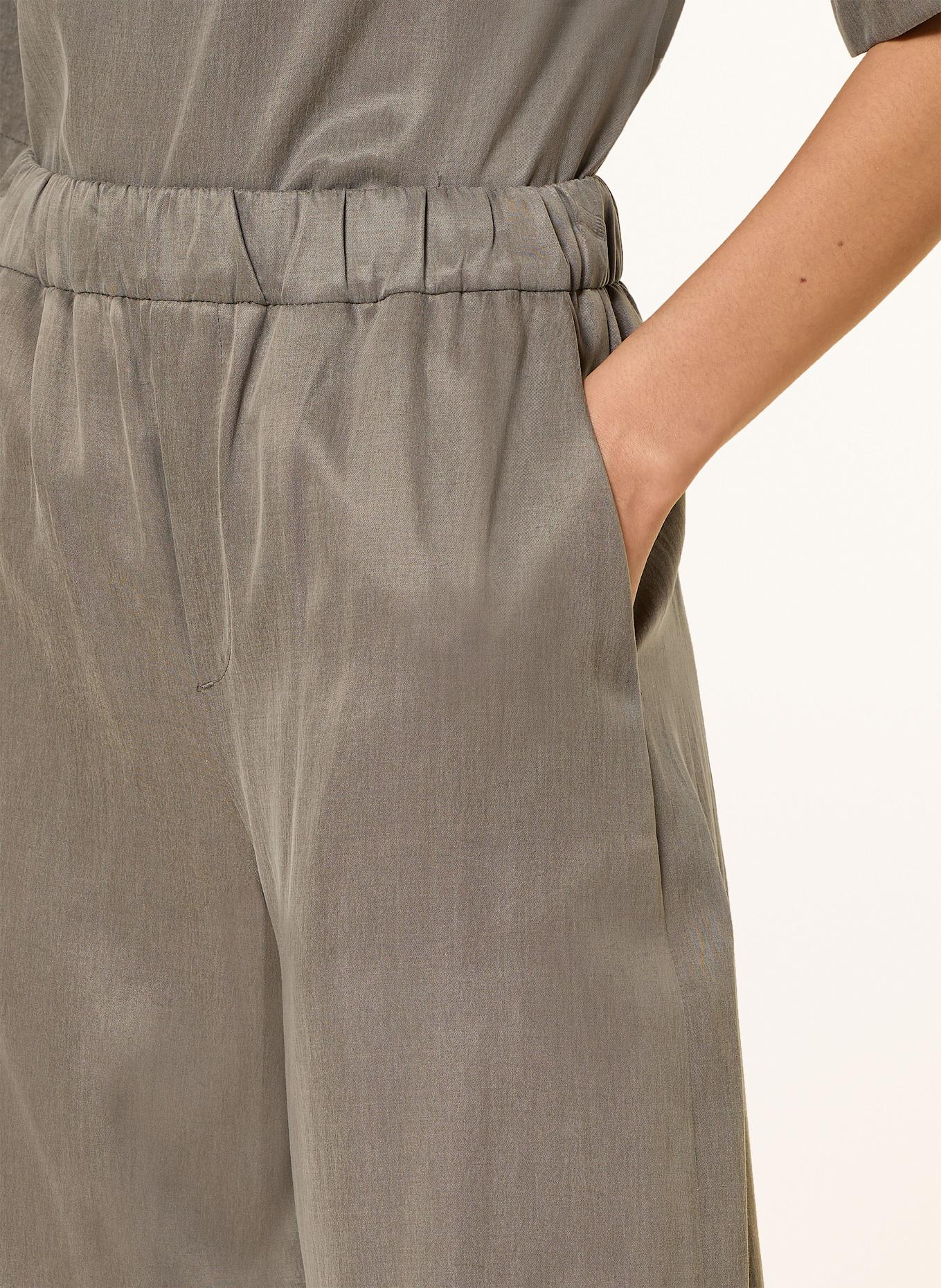 DRYKORN CONSIDER satin wide leg Alta trousers: GRAY