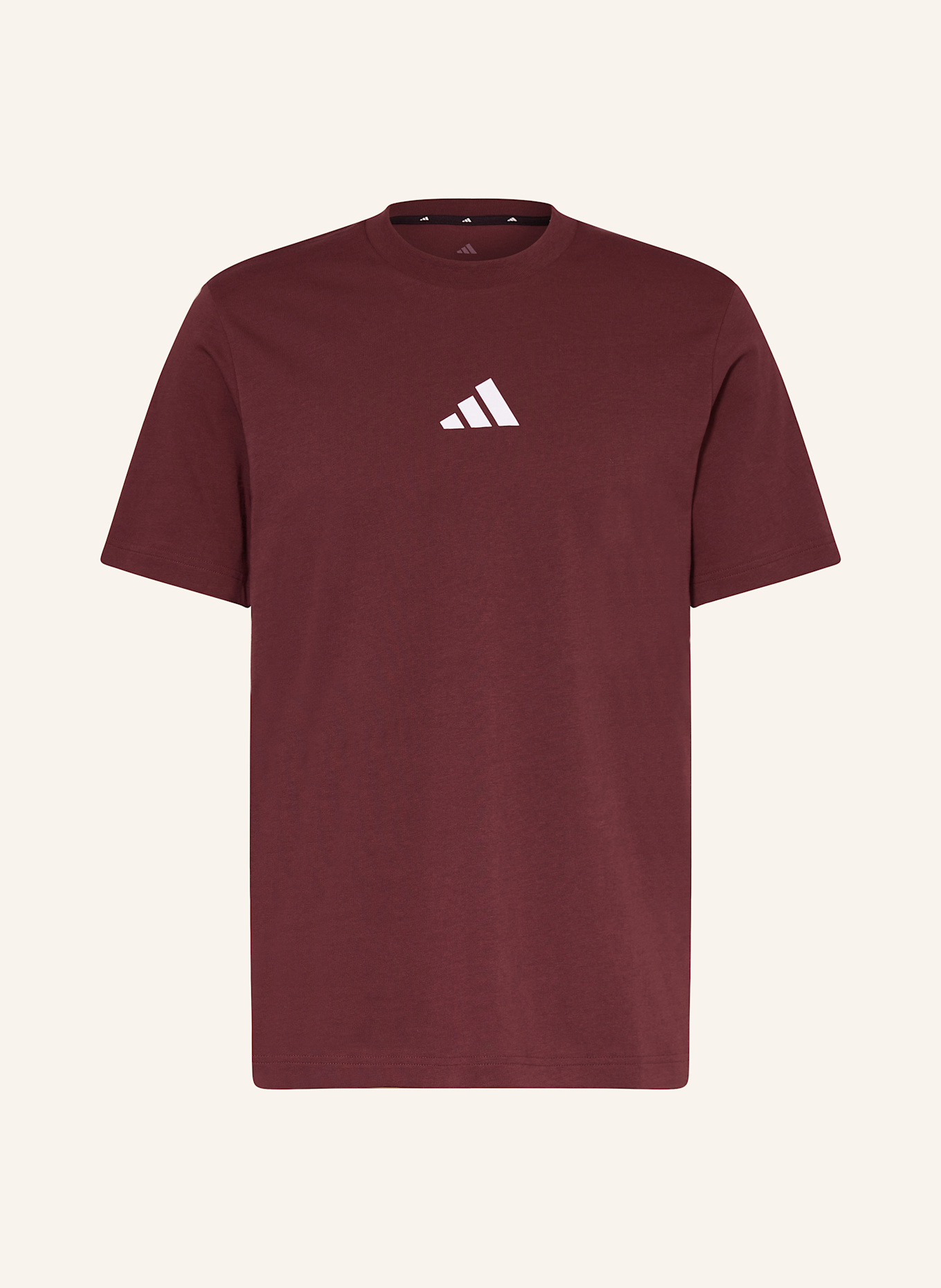adidas T-Shirt: DUNKELROT / WEISS