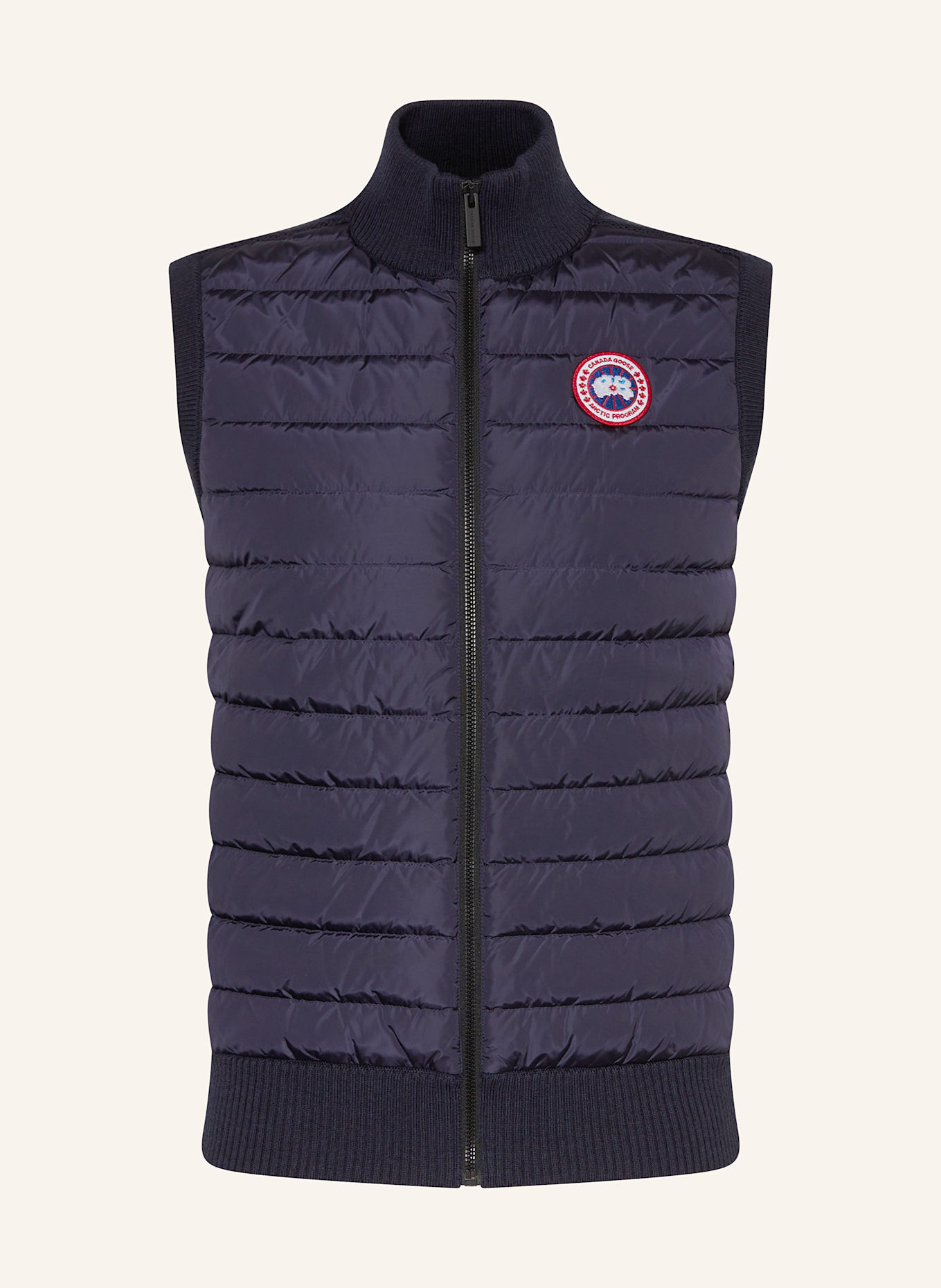 CANADA GOOSE Down vest HYBRIDGE in mixed materials , Color: DARK BLUE (Image 1)