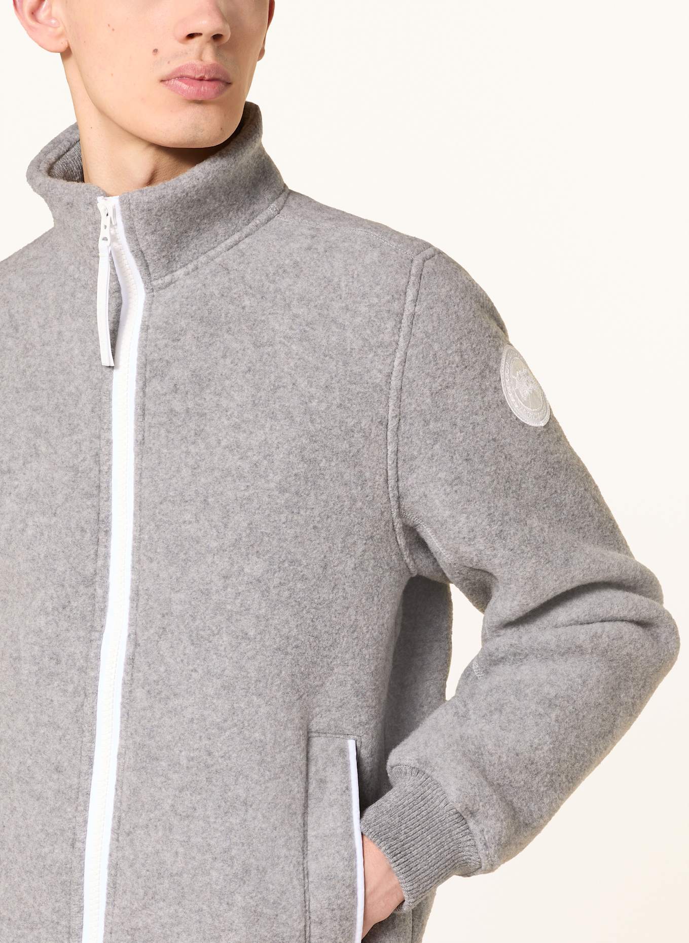 CANADA GOOSE Mikinová bunda LAWSON: ŠEDÁ