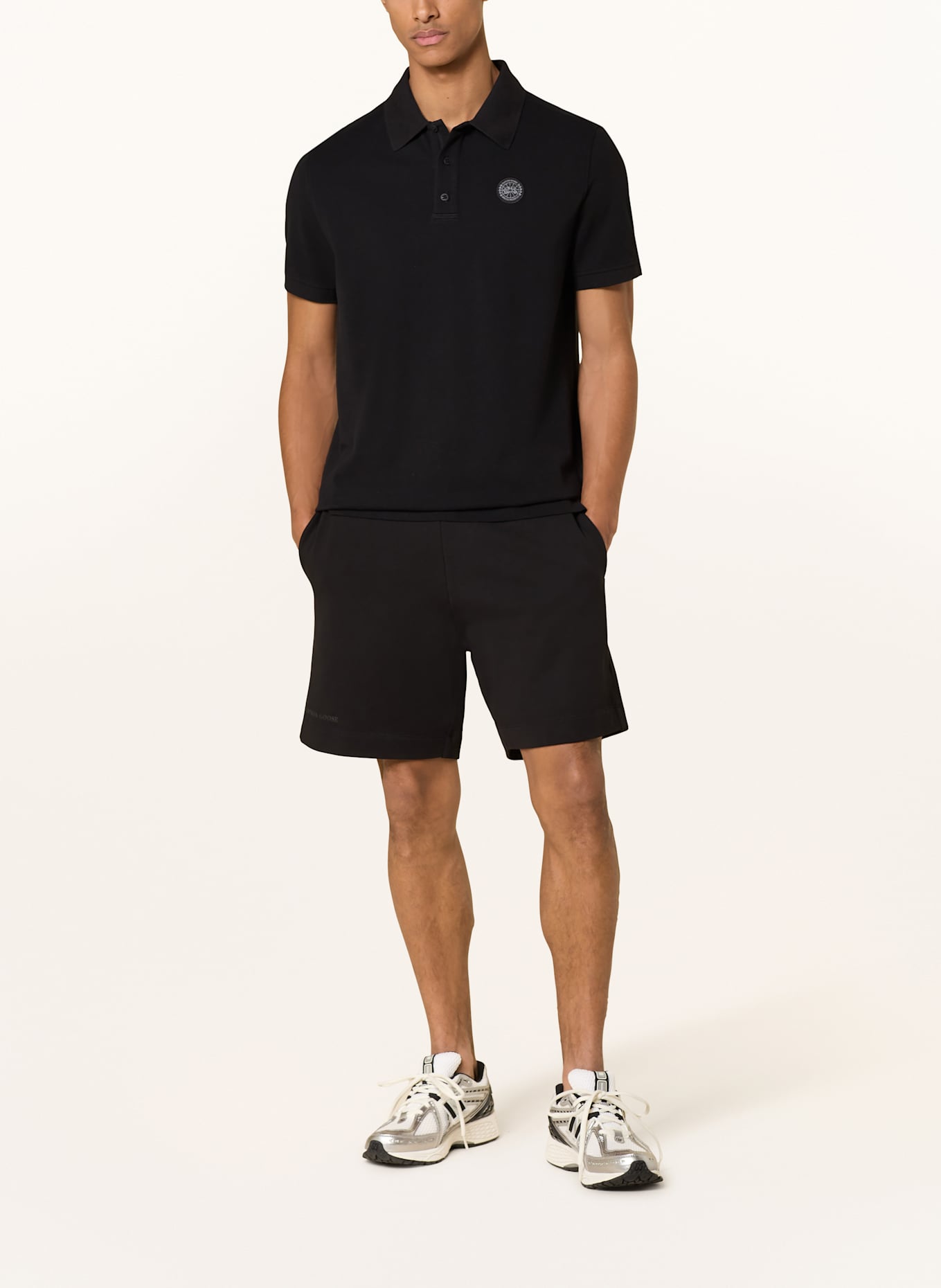 CANADA GOOSE Šortky z mikinové látky HURON: ČERNÁ