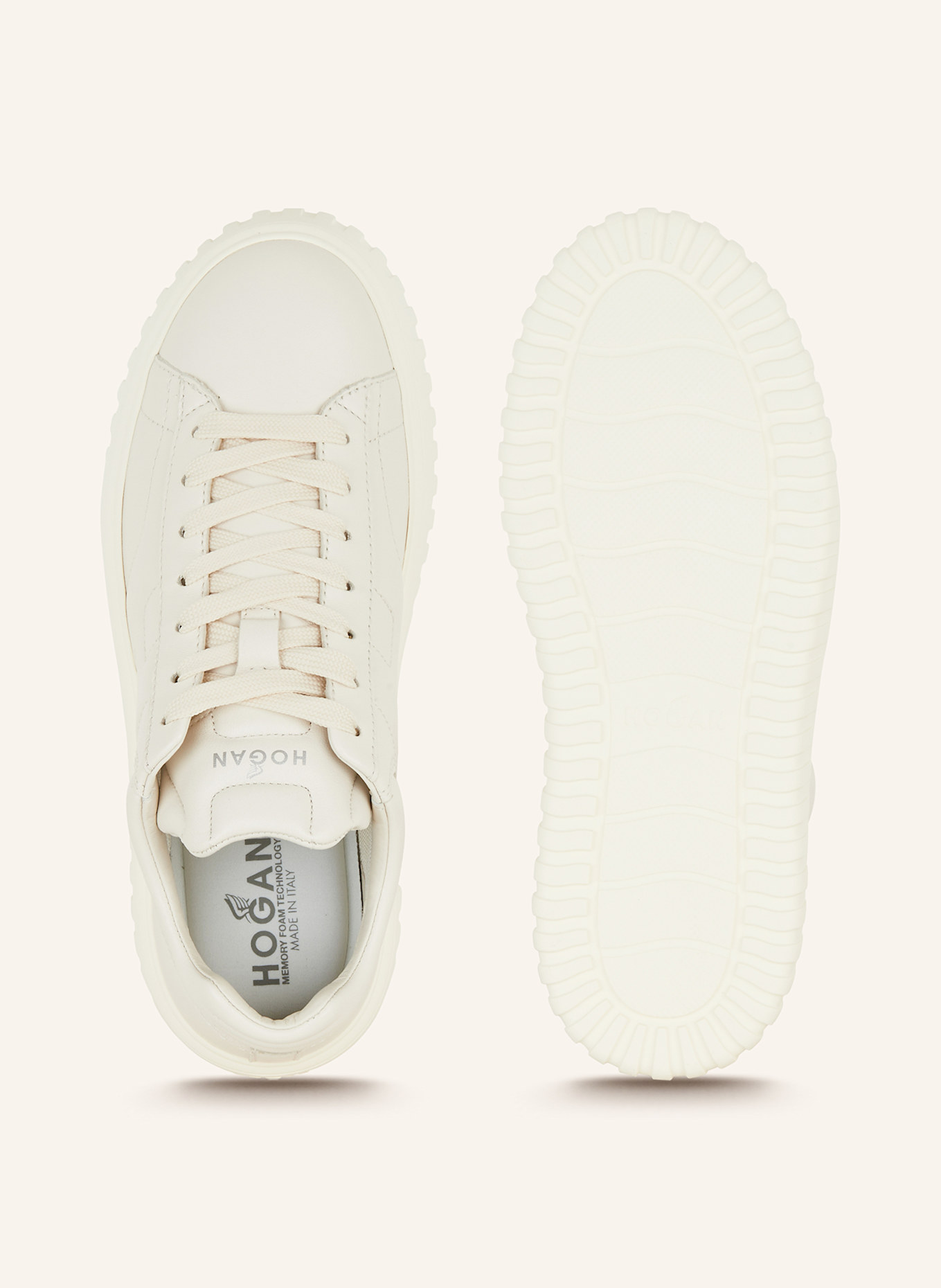 HOGAN Sneakersy H-STRIPES: KREMOWY