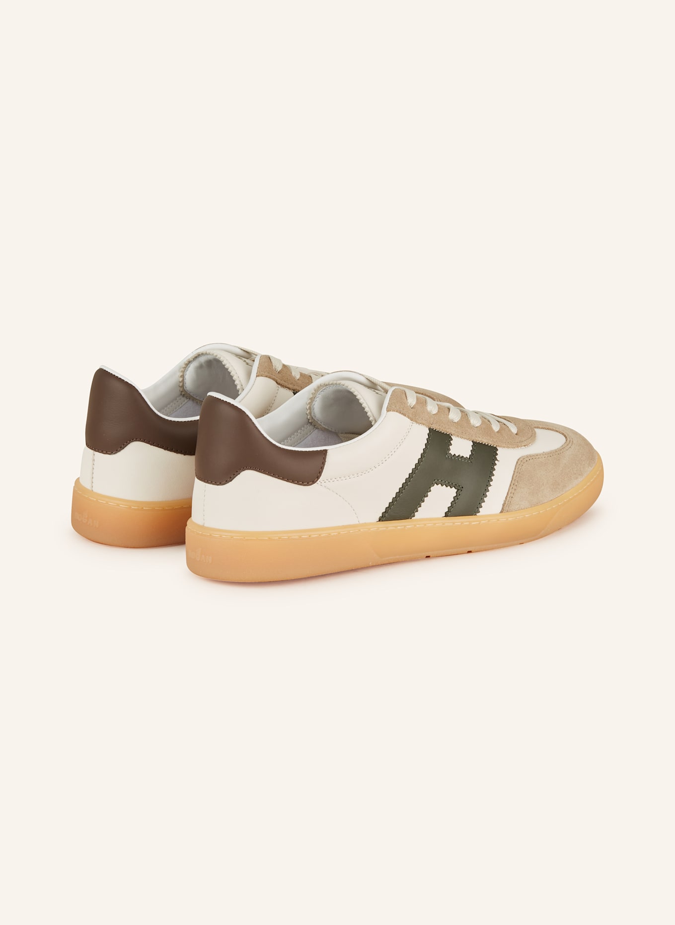 HOGAN Sneakersy COOL: KREMOWY/ SZARY/ CIEMNOBRĄZOWY