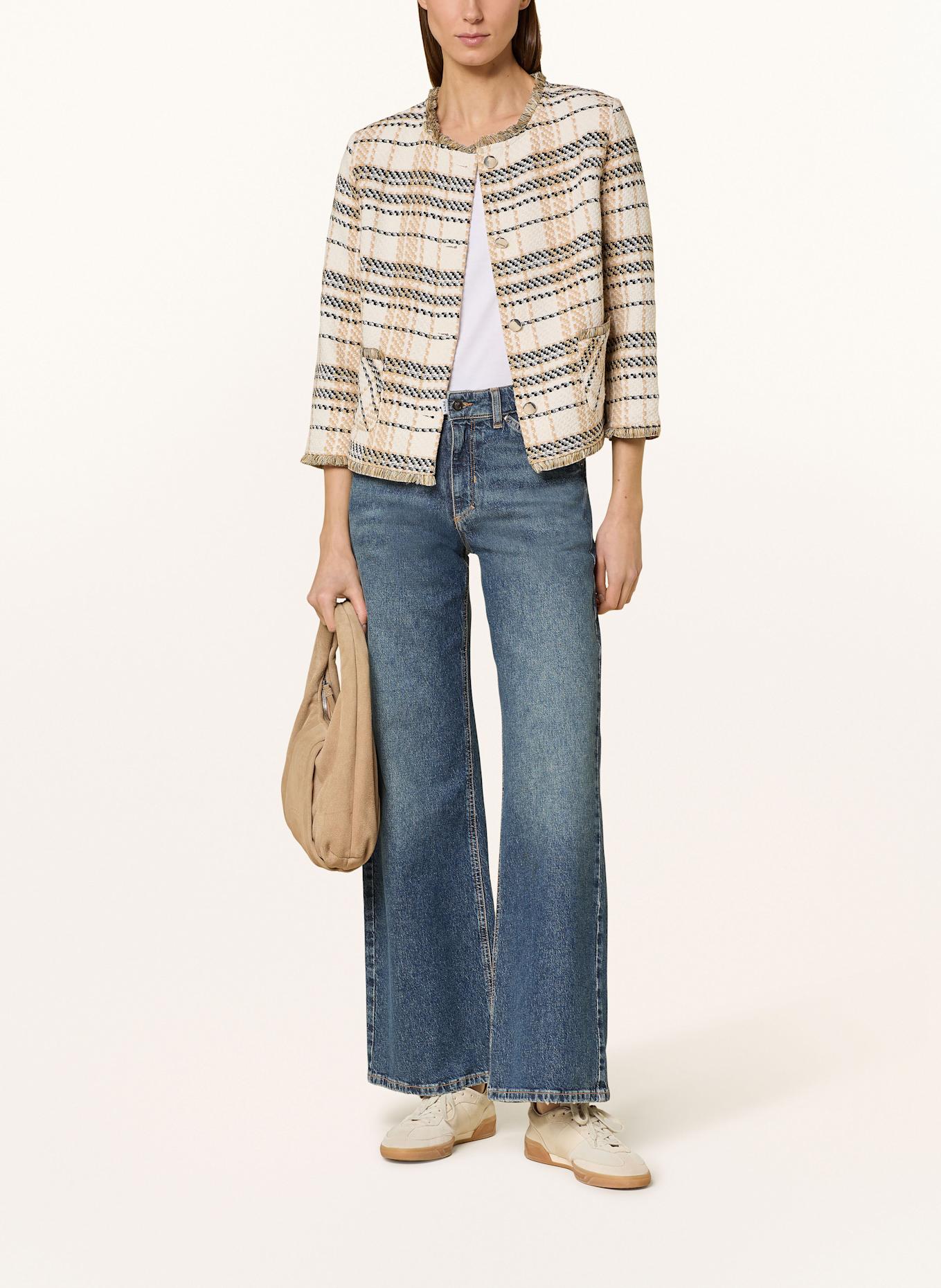 MORE & MORE Tweed-Jacke: ECRU / BEIGE / SCHWARZ