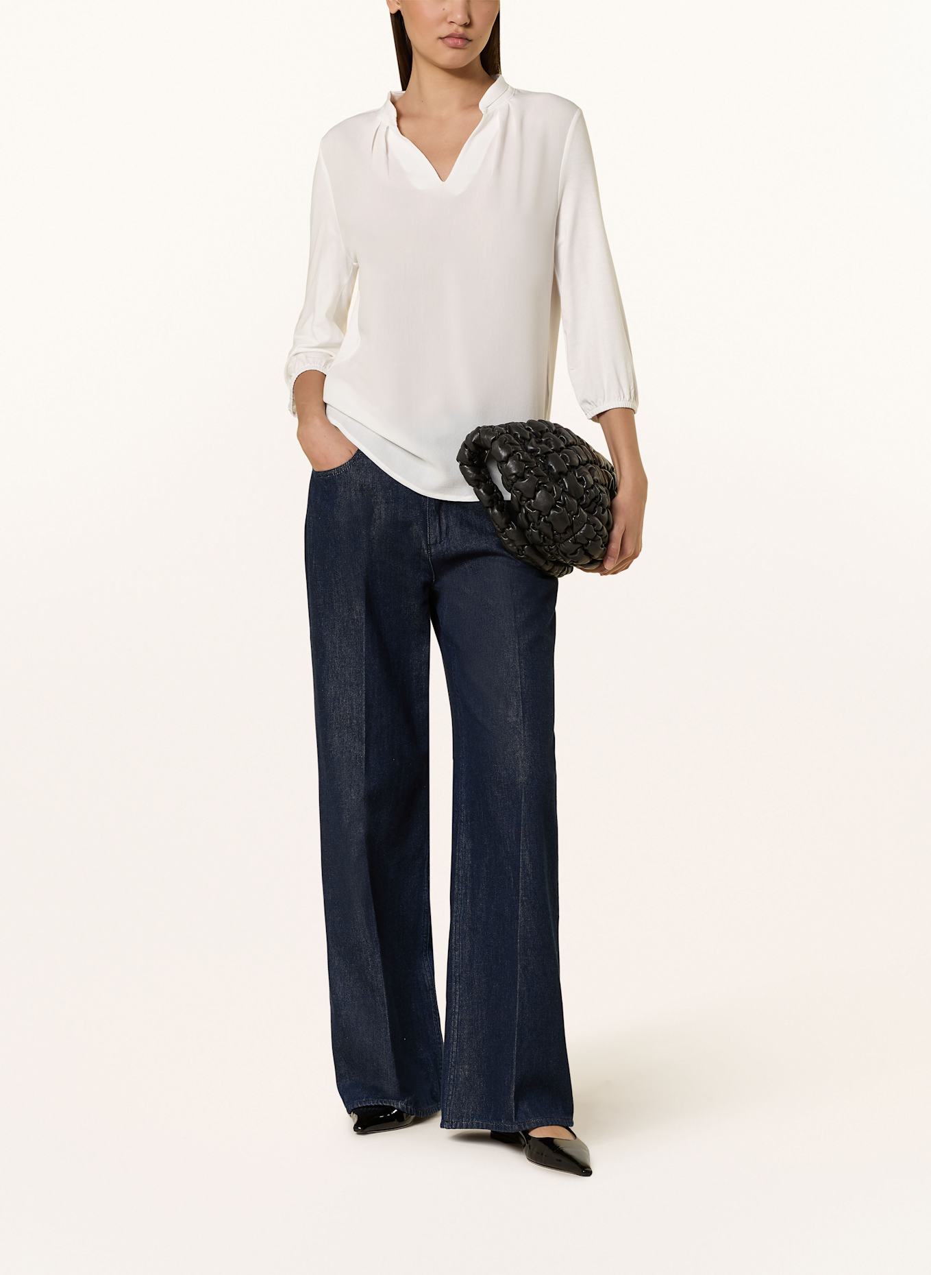 MORE & MORE Blusenshirt mit 3/4-Arm: WEISS