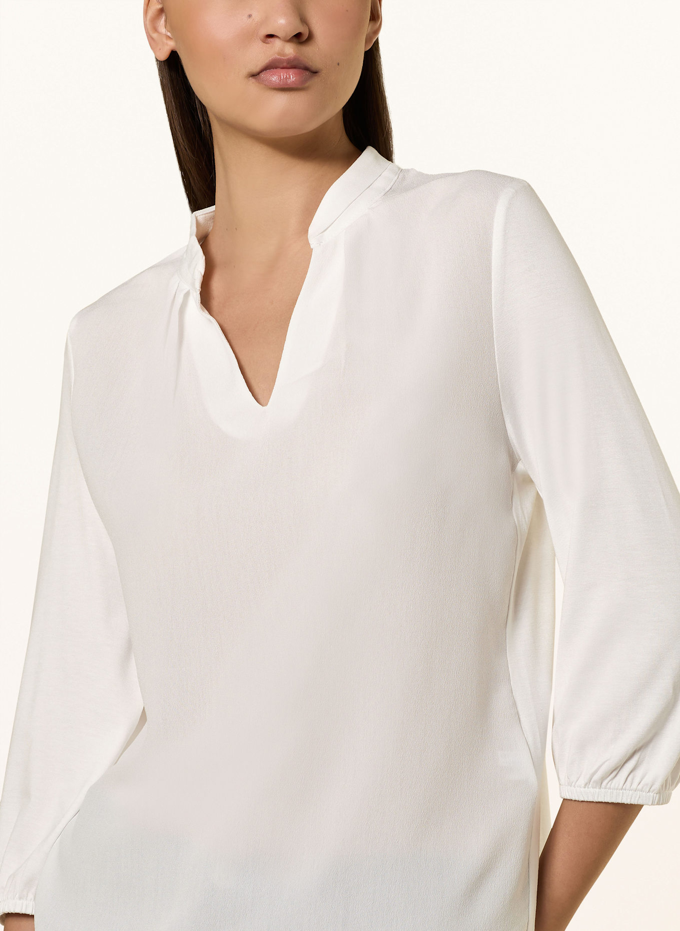 MORE & MORE Blusenshirt mit 3/4-Arm: WEISS