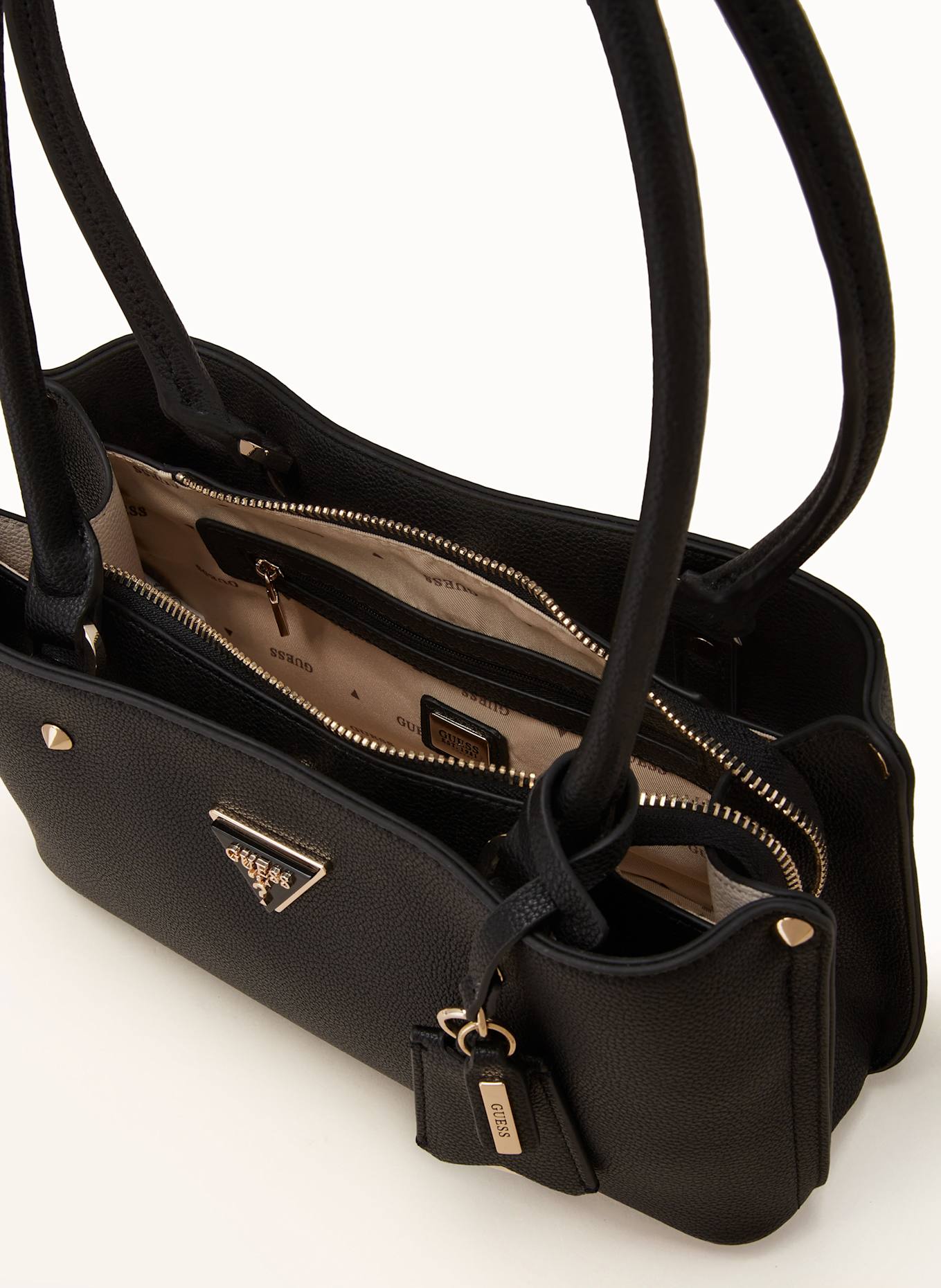 GUESS Schultertasche MERIDIAN: SCHWARZ