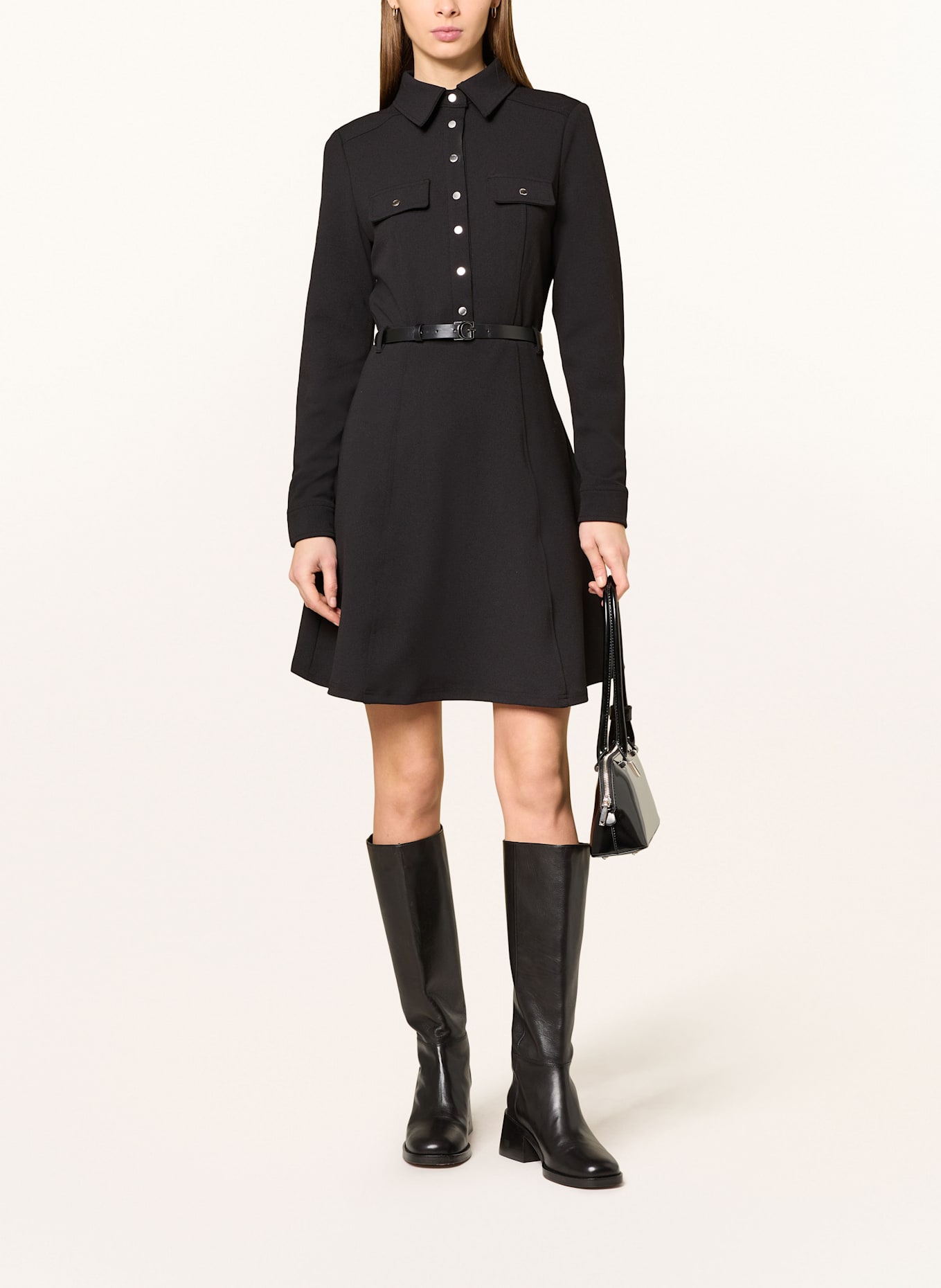 GUESS ZAMA dress: BLACK