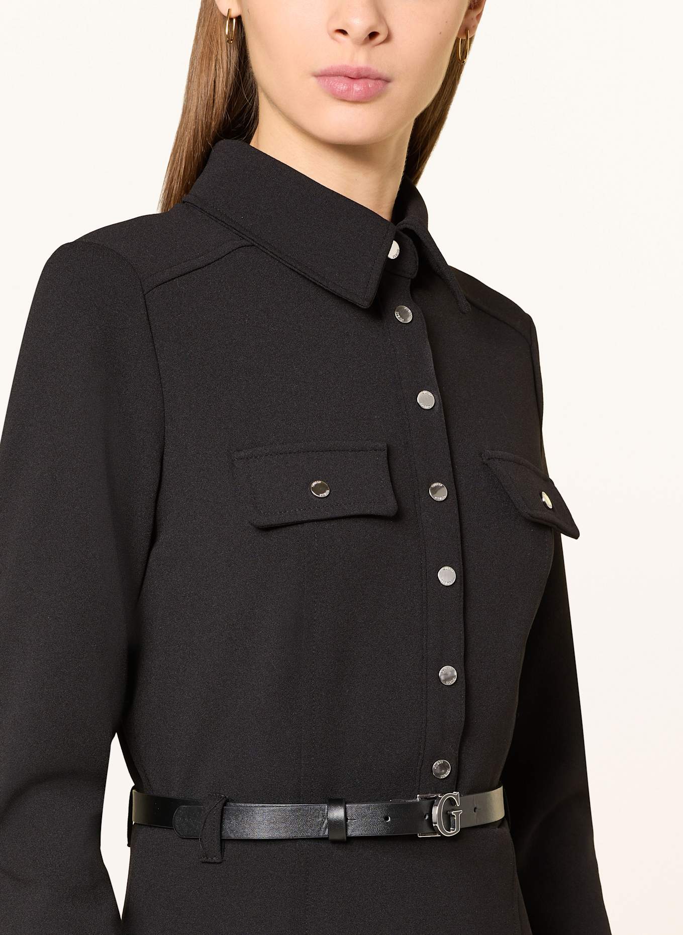 GUESS ZAMA dress: BLACK