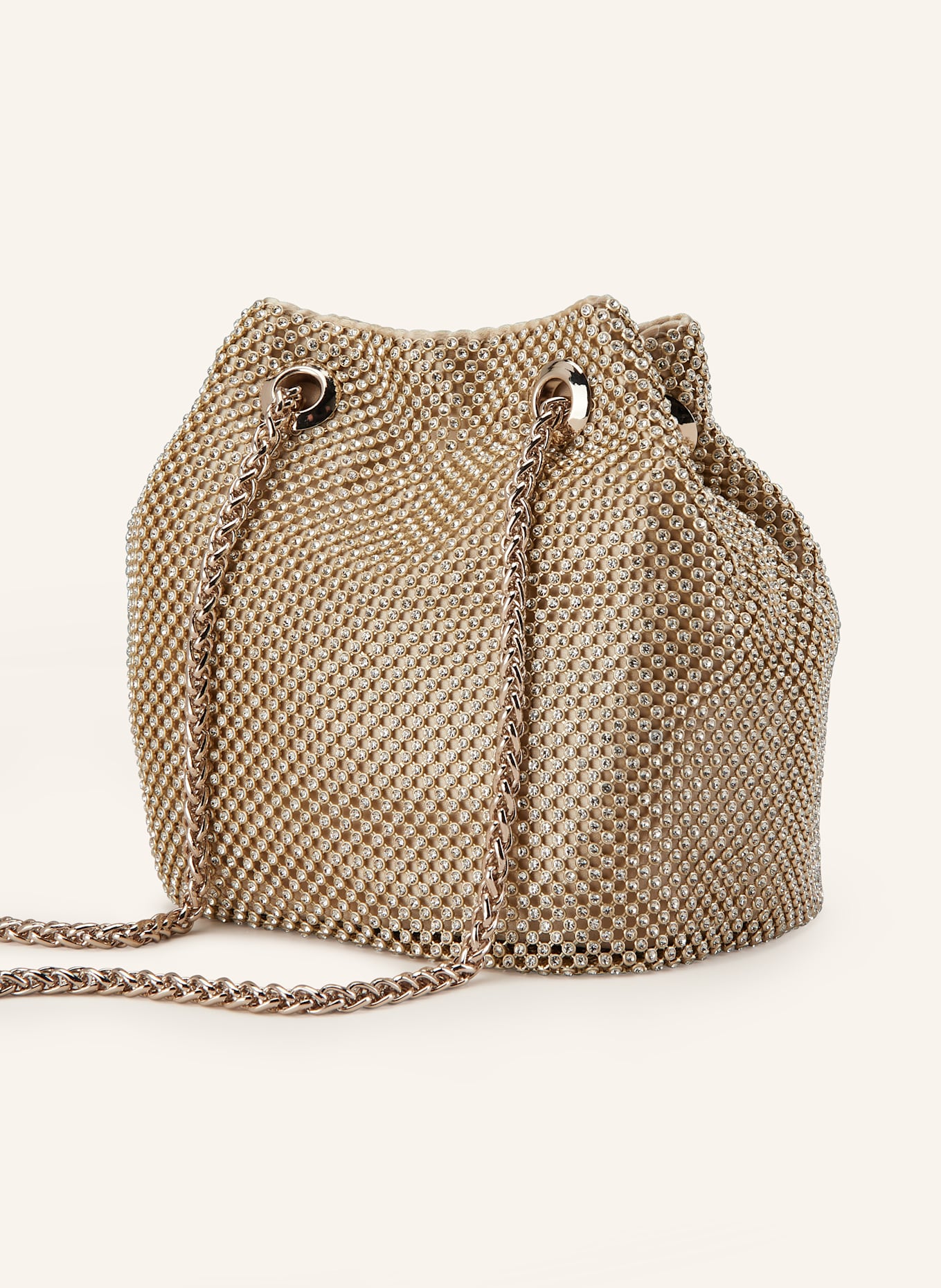 GUESS Beuteltasche ZALINA mit Schmucksteinen: GOLD