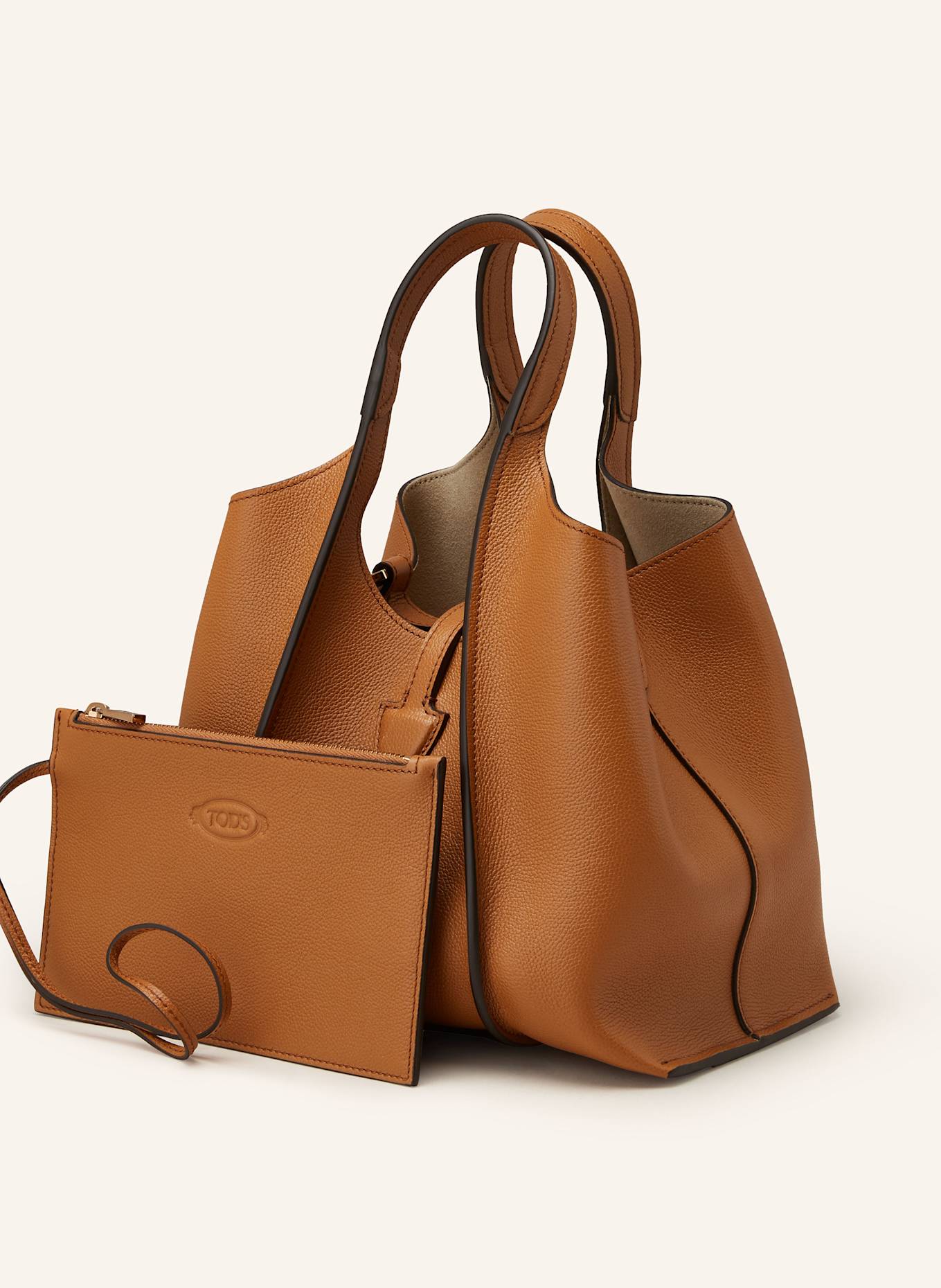 TOD'S Handtasche TIMELESS MINI mit Pouch: BRAUN