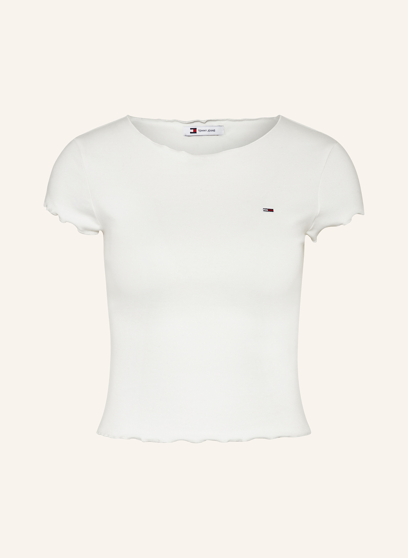 TOMMY JEANS Cropped-Shirt: WEISS