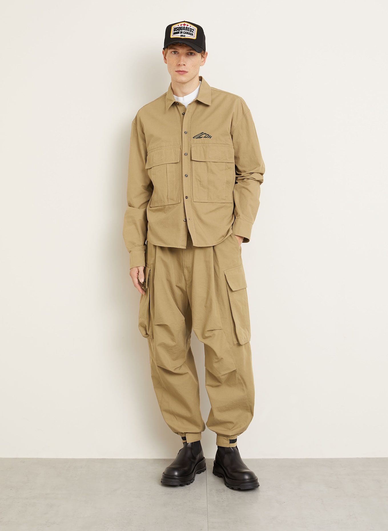 DSQUARED2 Cargohose ICON NEW GENERATION SD Relaxed Fit: KHAKI