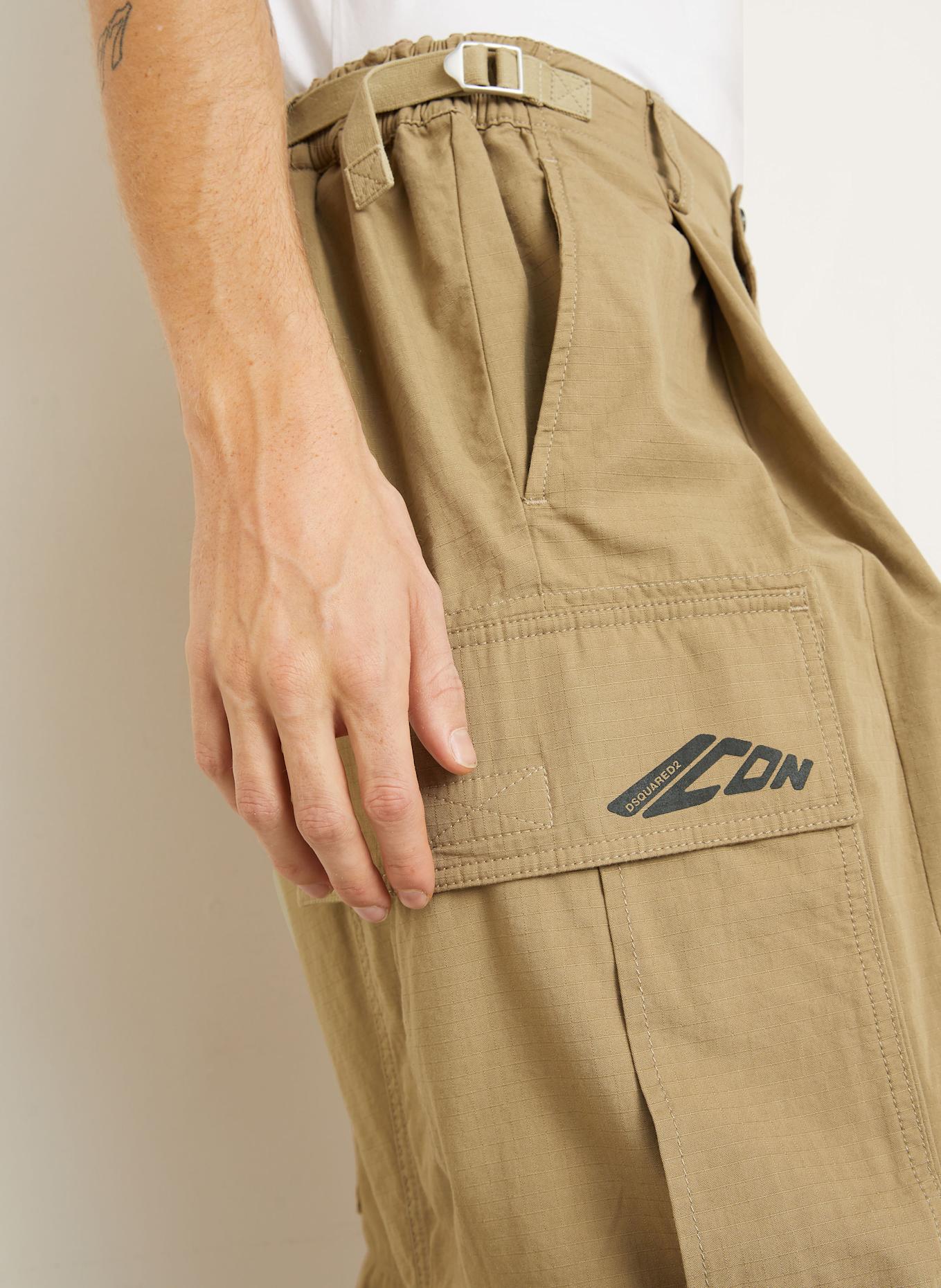 DSQUARED2 Cargohose ICON NEW GENERATION SD Relaxed Fit: KHAKI