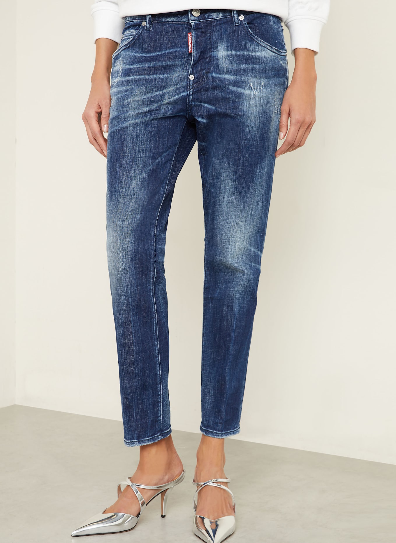 デニム・ジーパン Dsquared2 Blue Denim Cool Girl Jeans DSQUARED2 - 【レディース】 Cool girl Cropped Jean / クール
