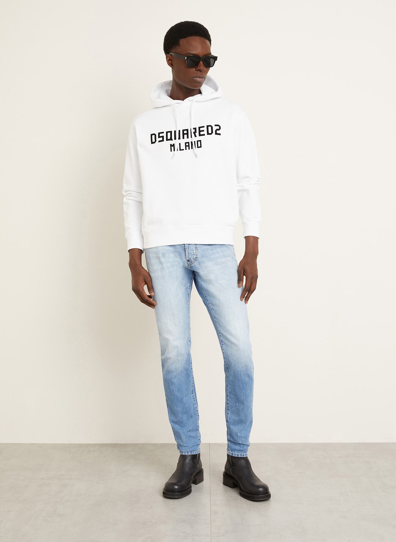 DSQUARED2 Hoodie COOL FIT: WEISS