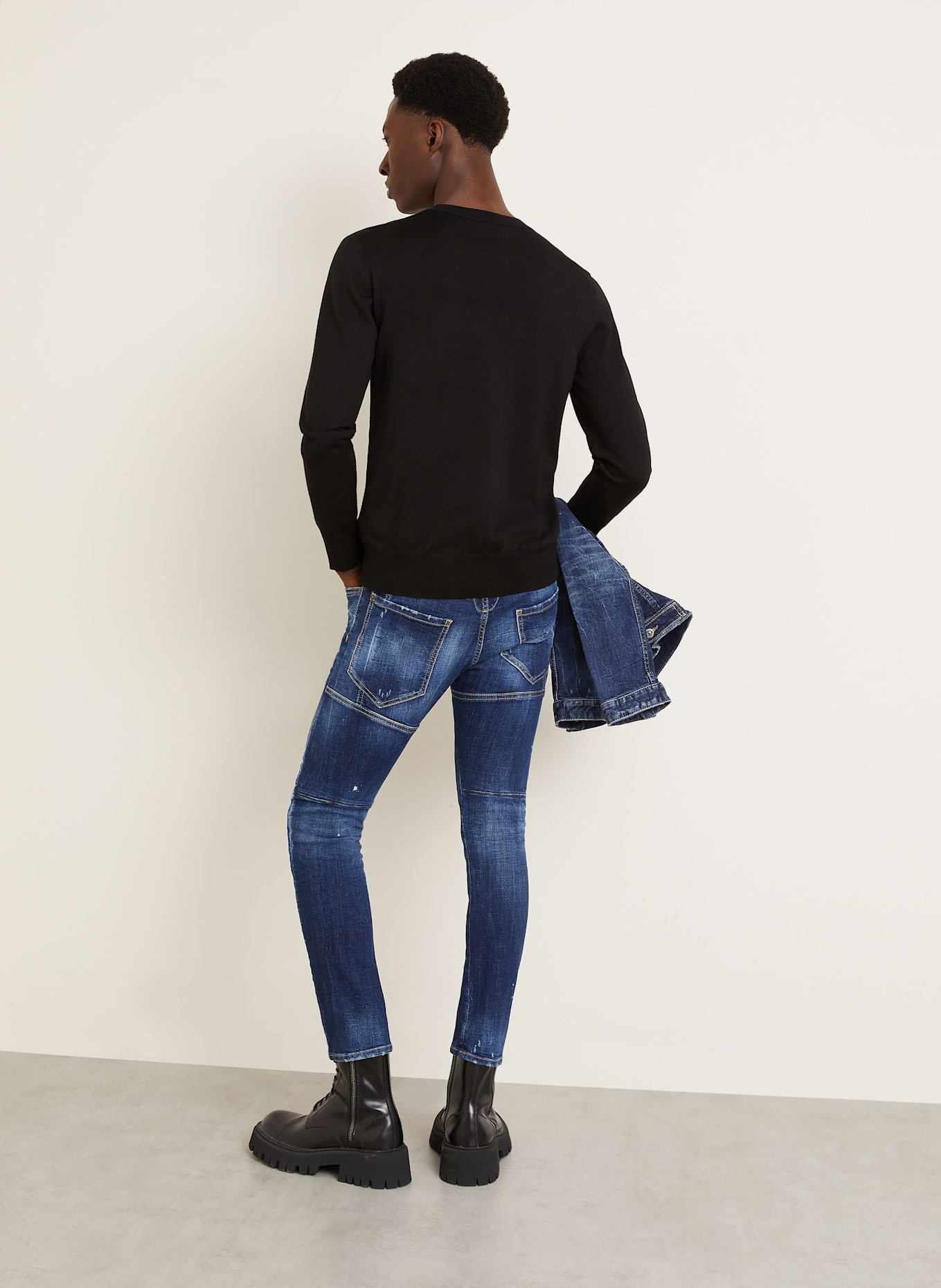 DSQUARED2 Jeans TIDY BIKER: 470 NAVY BLUE