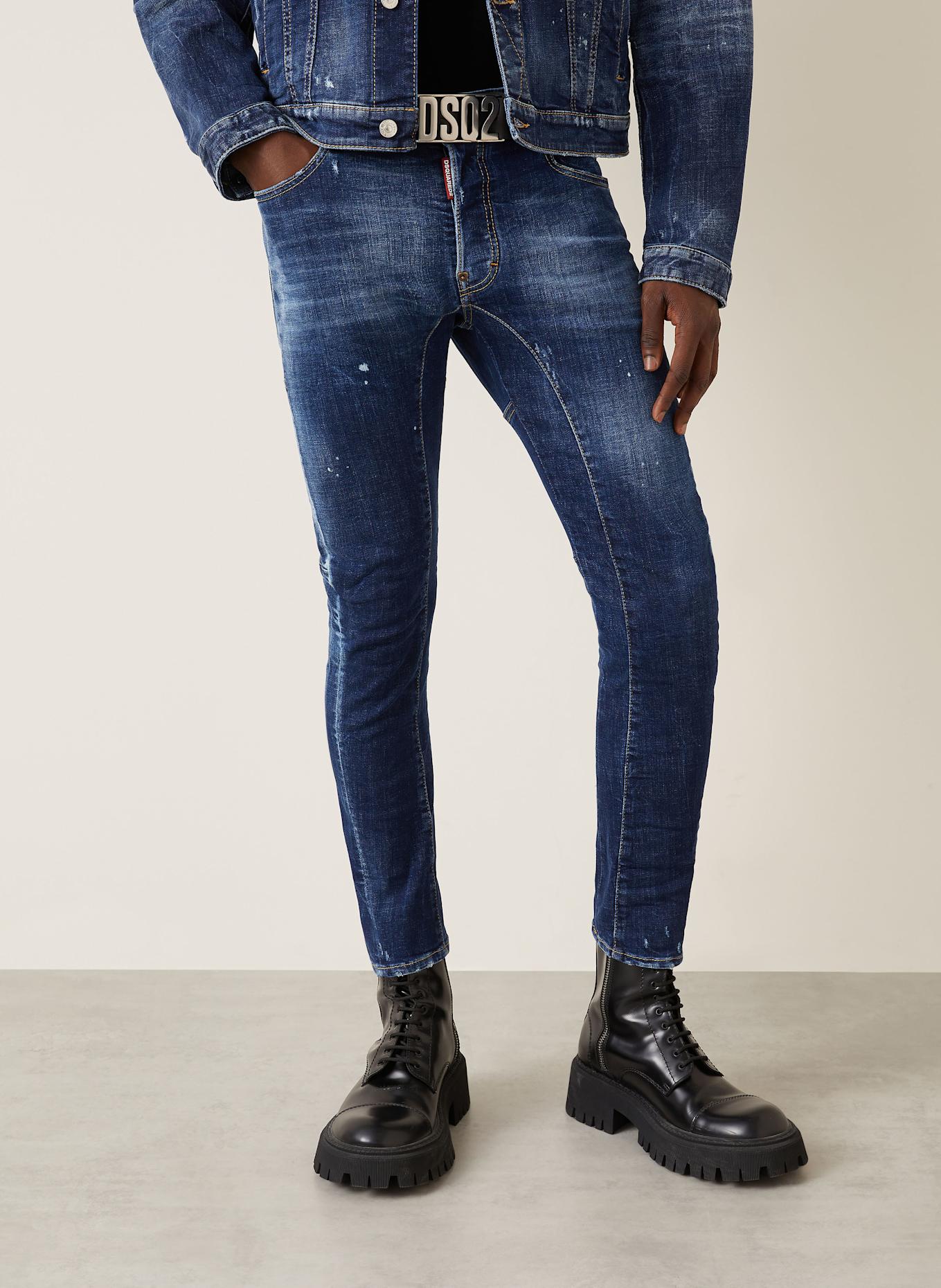 DSQUARED2 Jeans TIDY BIKER: 470 NAVY BLUE