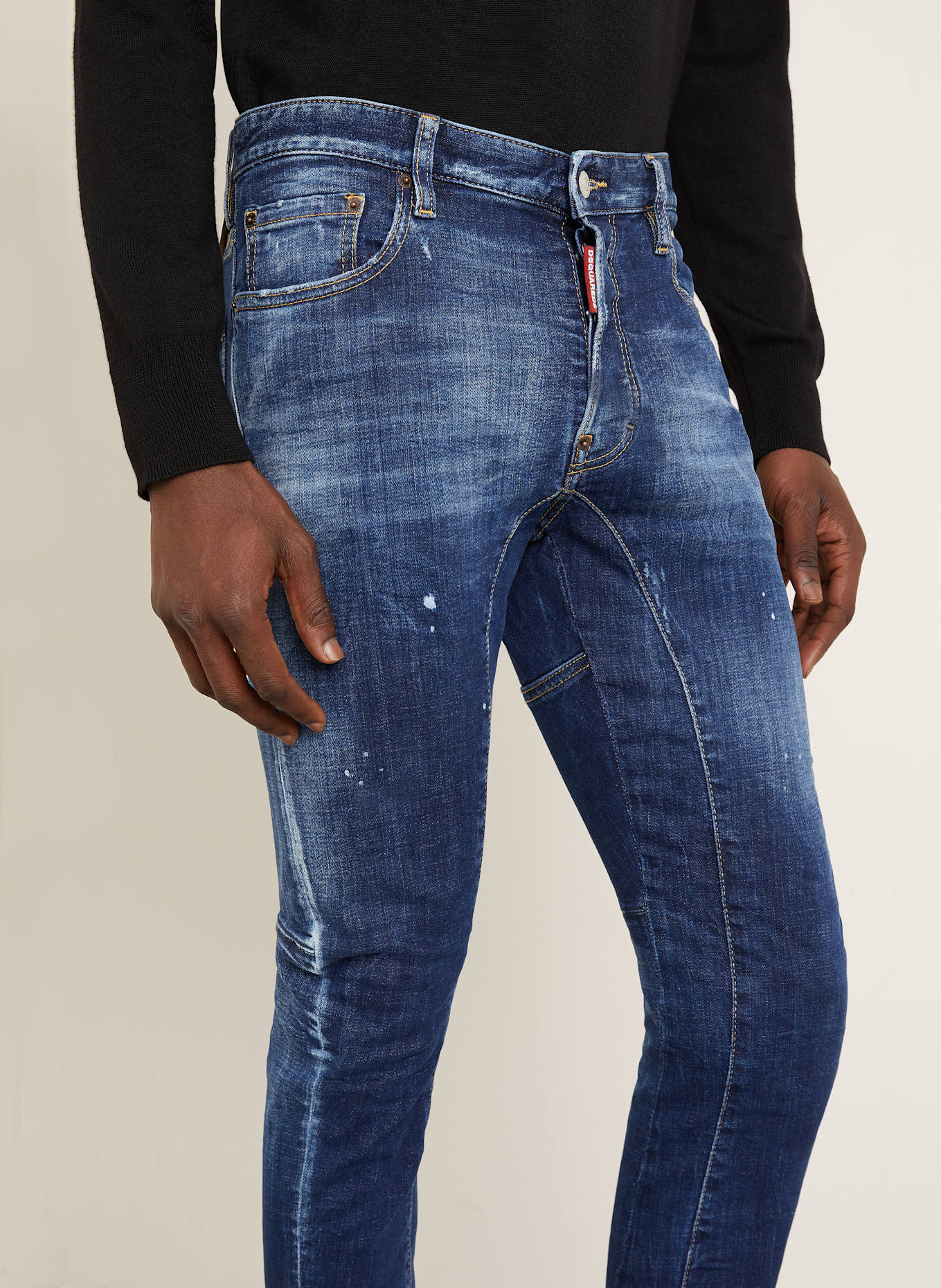 DSQUARED2 Jeans TIDY BIKER: 470 NAVY BLUE