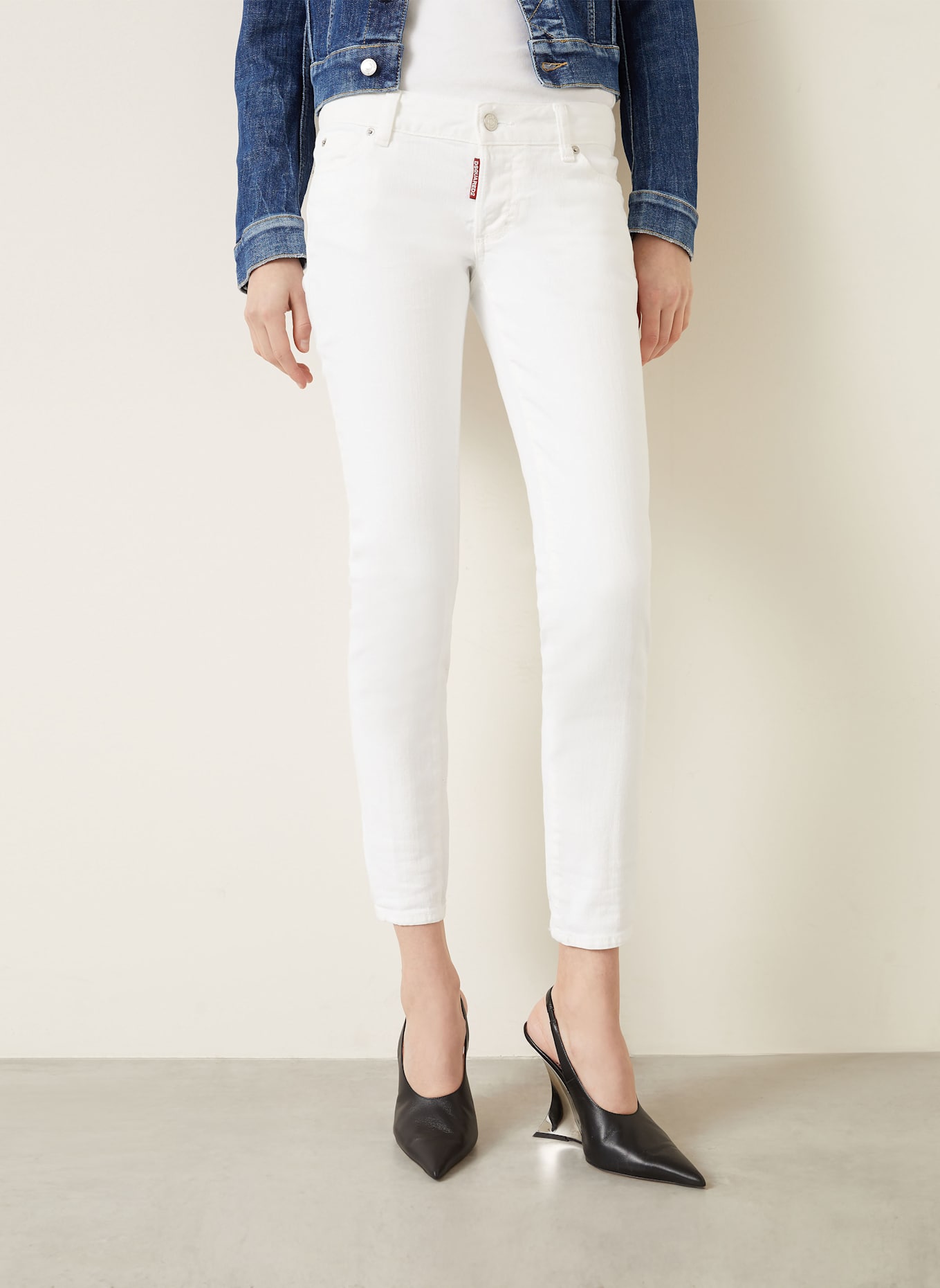 DSQUARED2 Skinny Jeans JENNIFER in 100 white DSQUARED2 Skinny Jeans JENNIFER in 100 white