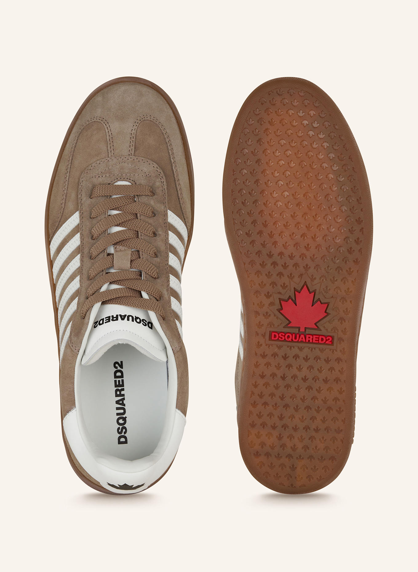 DSQUARED2 Sneaker BOXER: BRAUN/ WEISS