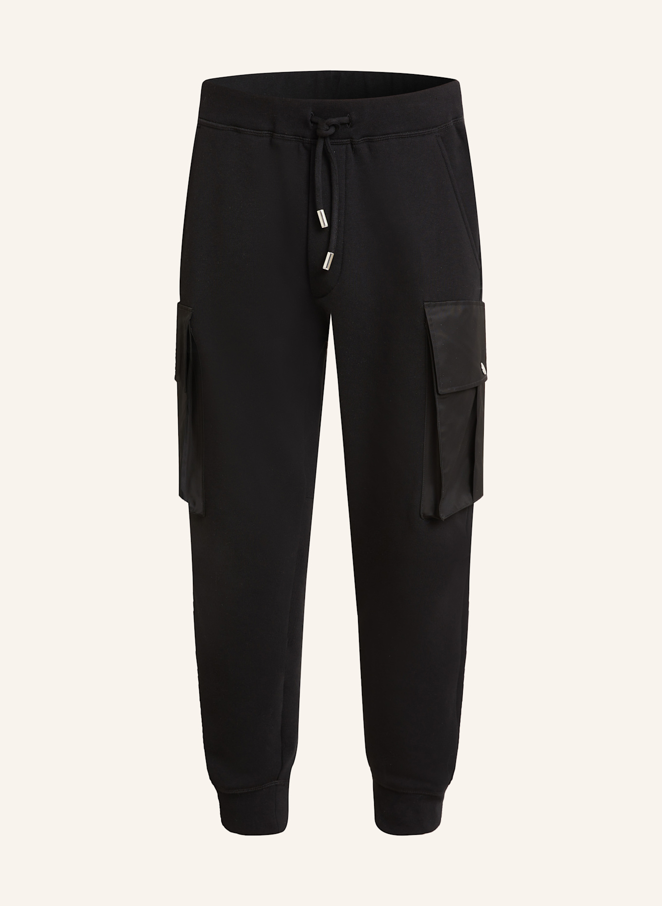 DSQUARED2 Sweatpants im Materialmix: SCHWARZ