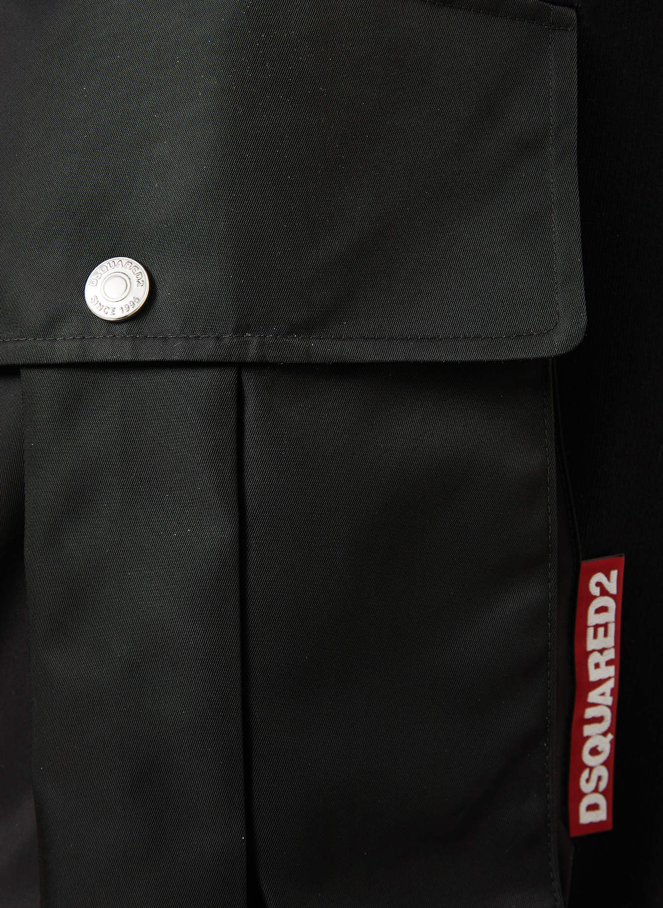 DSQUARED2 Sweatpants im Materialmix: SCHWARZ