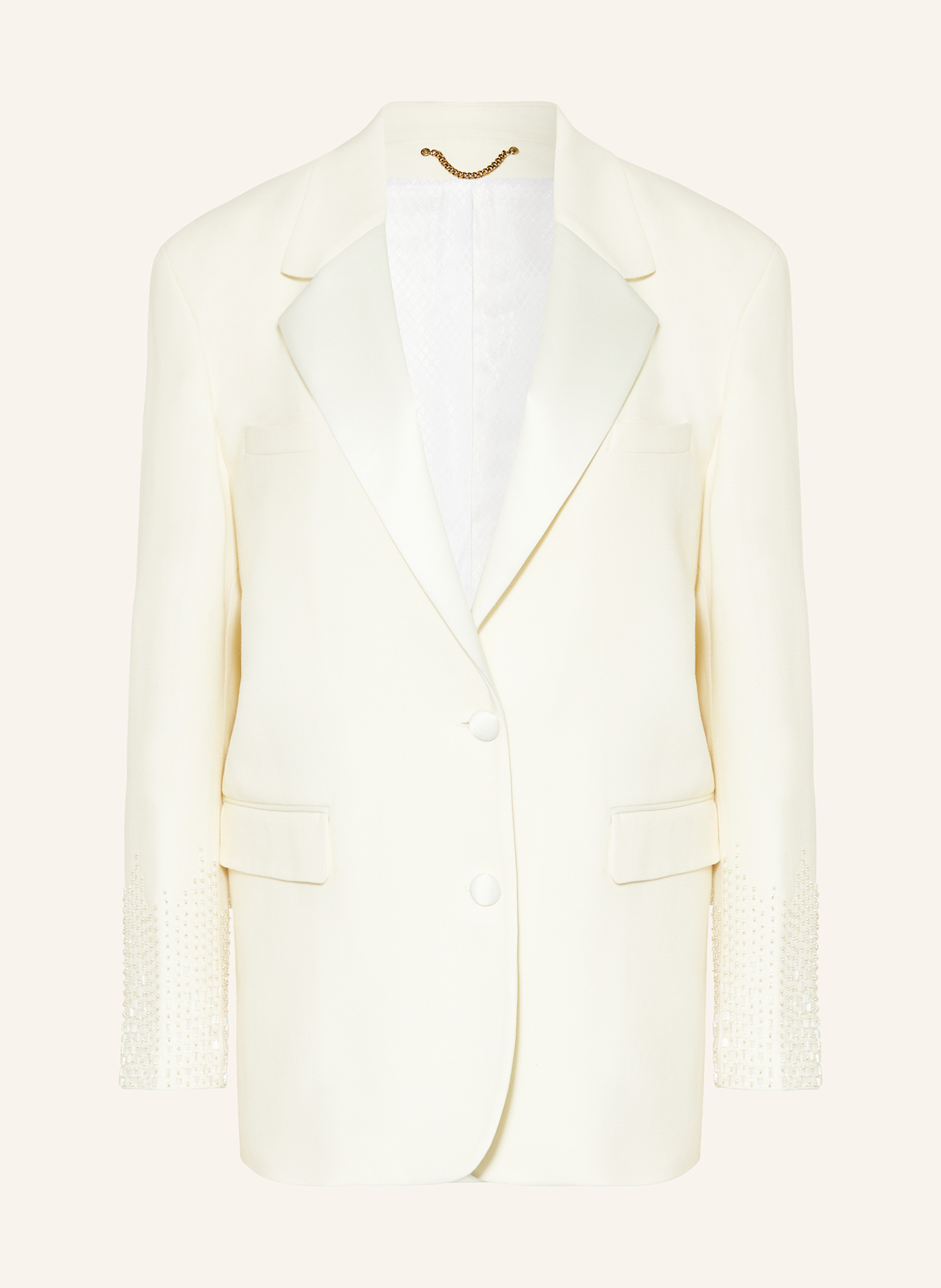 GOLDEN GOOSE Blazer mit Schmucksteinen: CREME
