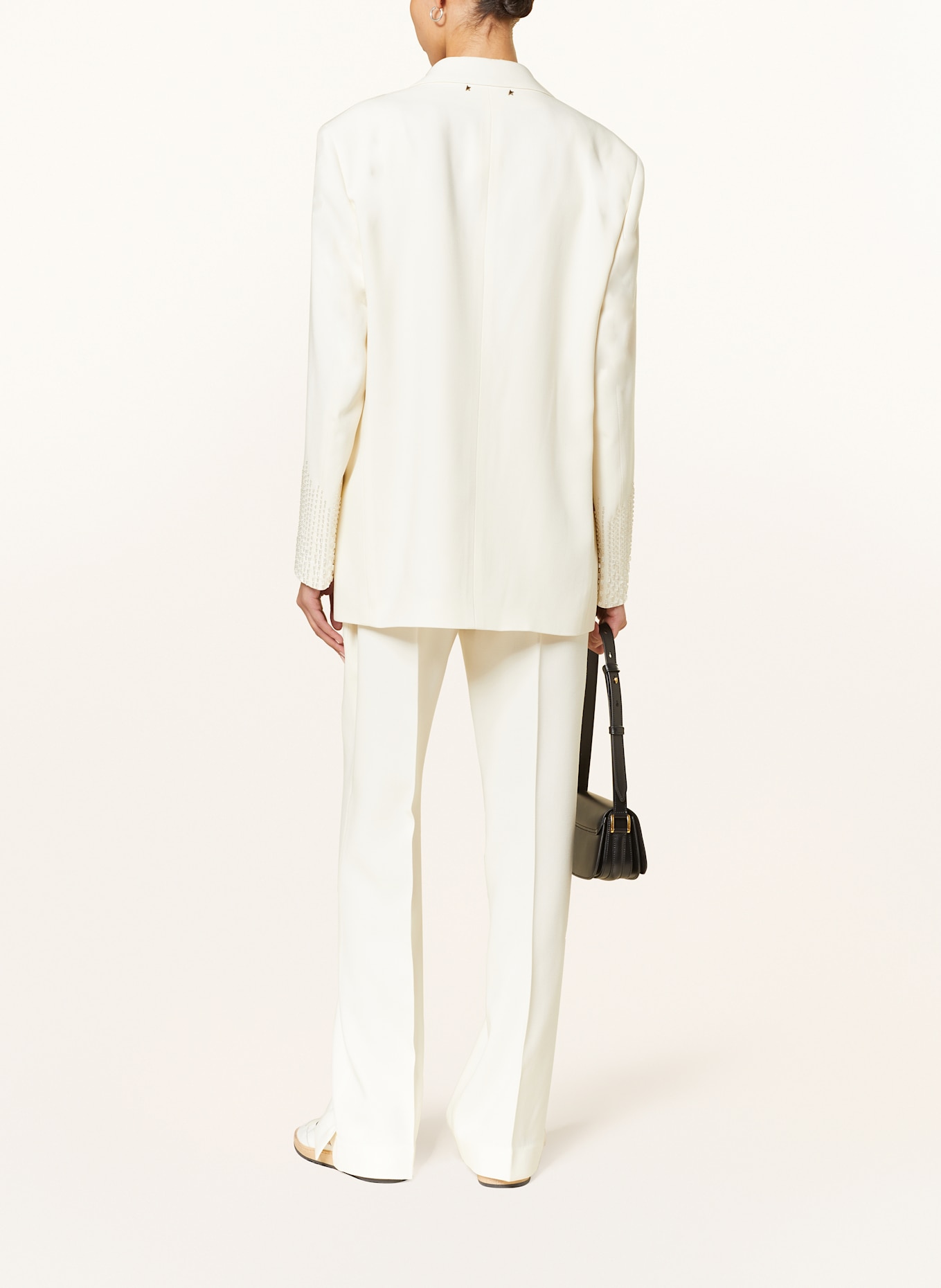 GOLDEN GOOSE Blazer mit Schmucksteinen: CREME
