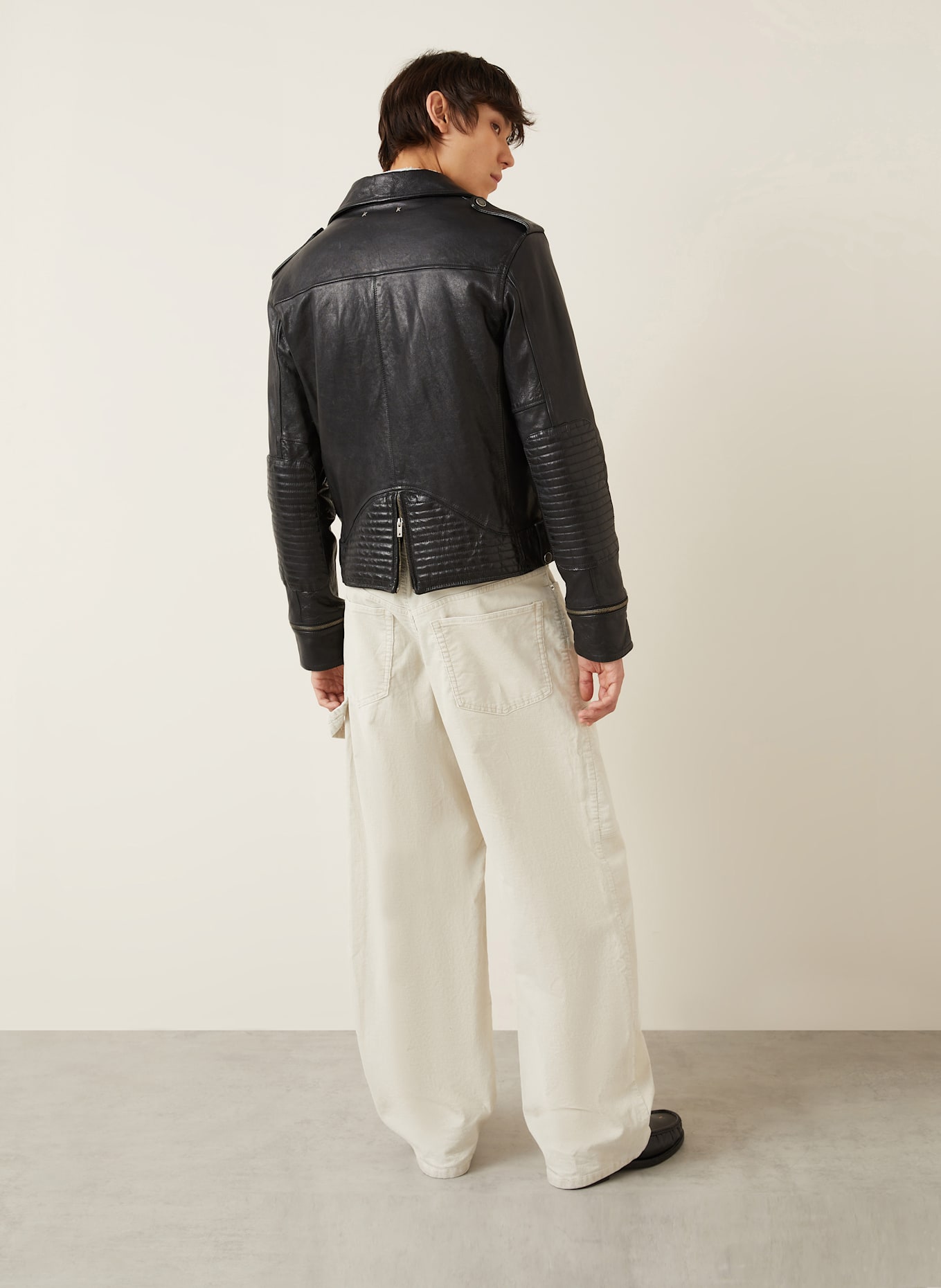 GOLDEN GOOSE Lederjacke JOURNEY: SCHWARZ