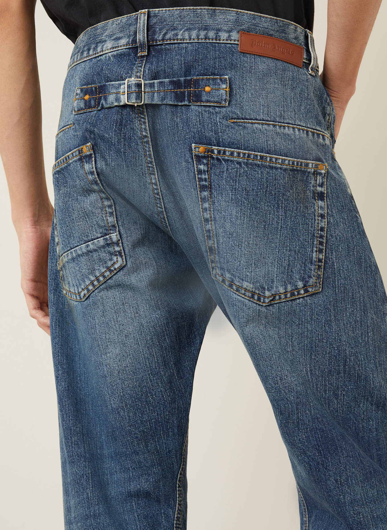 Palm Angels Jeansy regular fit: BLUE - LIGHT BLUE