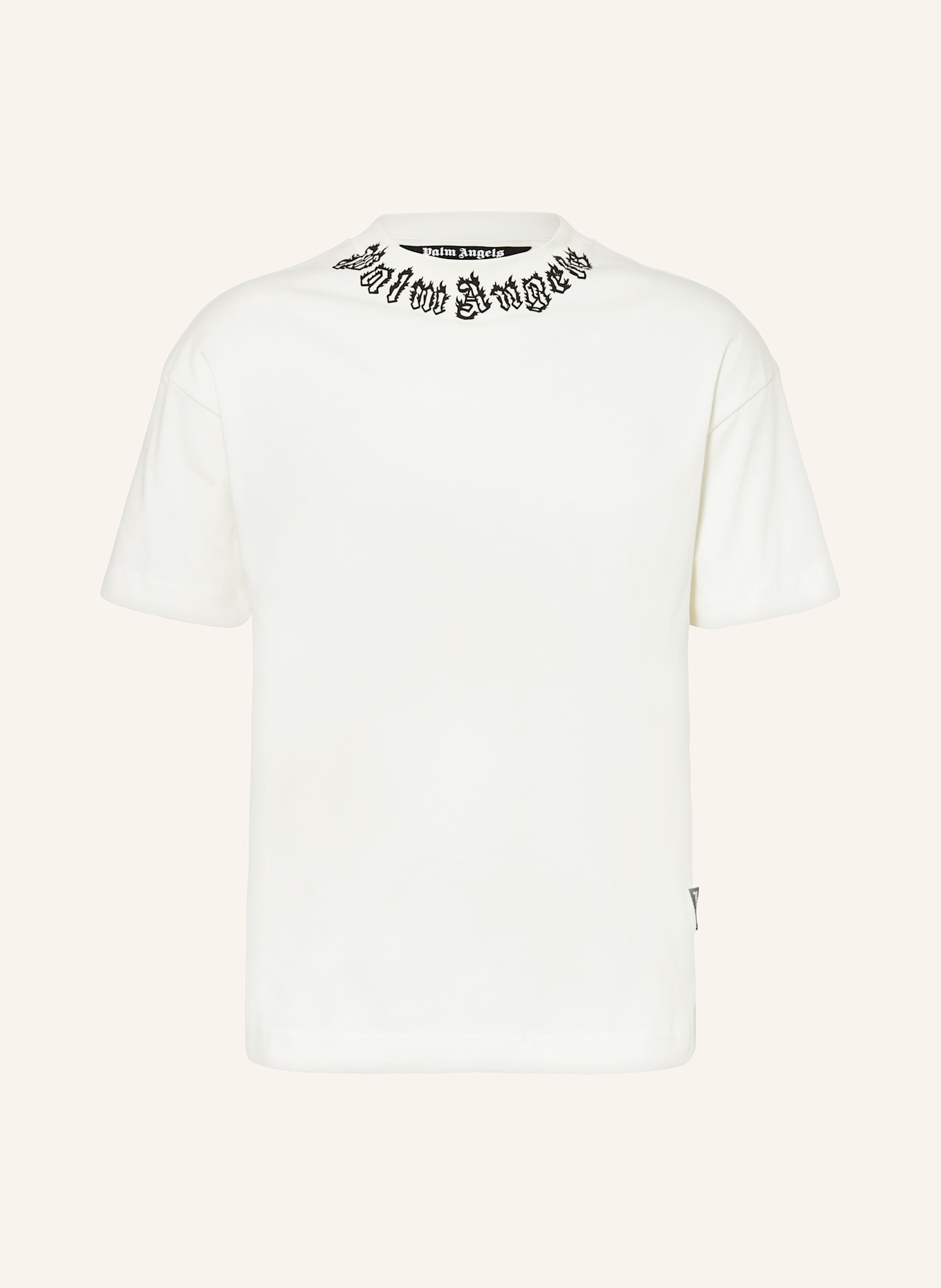 Palm Angels T-shirt: ECRU/ CZARNY