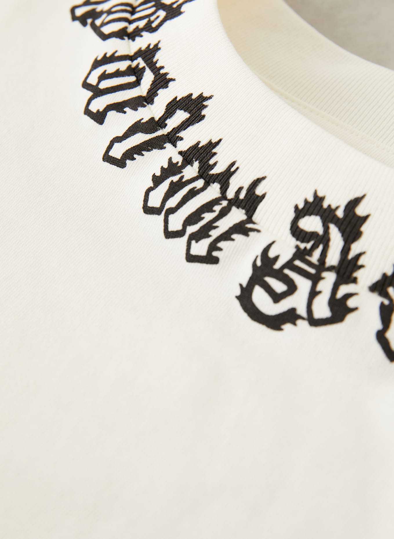 Palm Angels T-shirt: ECRU/ CZARNY