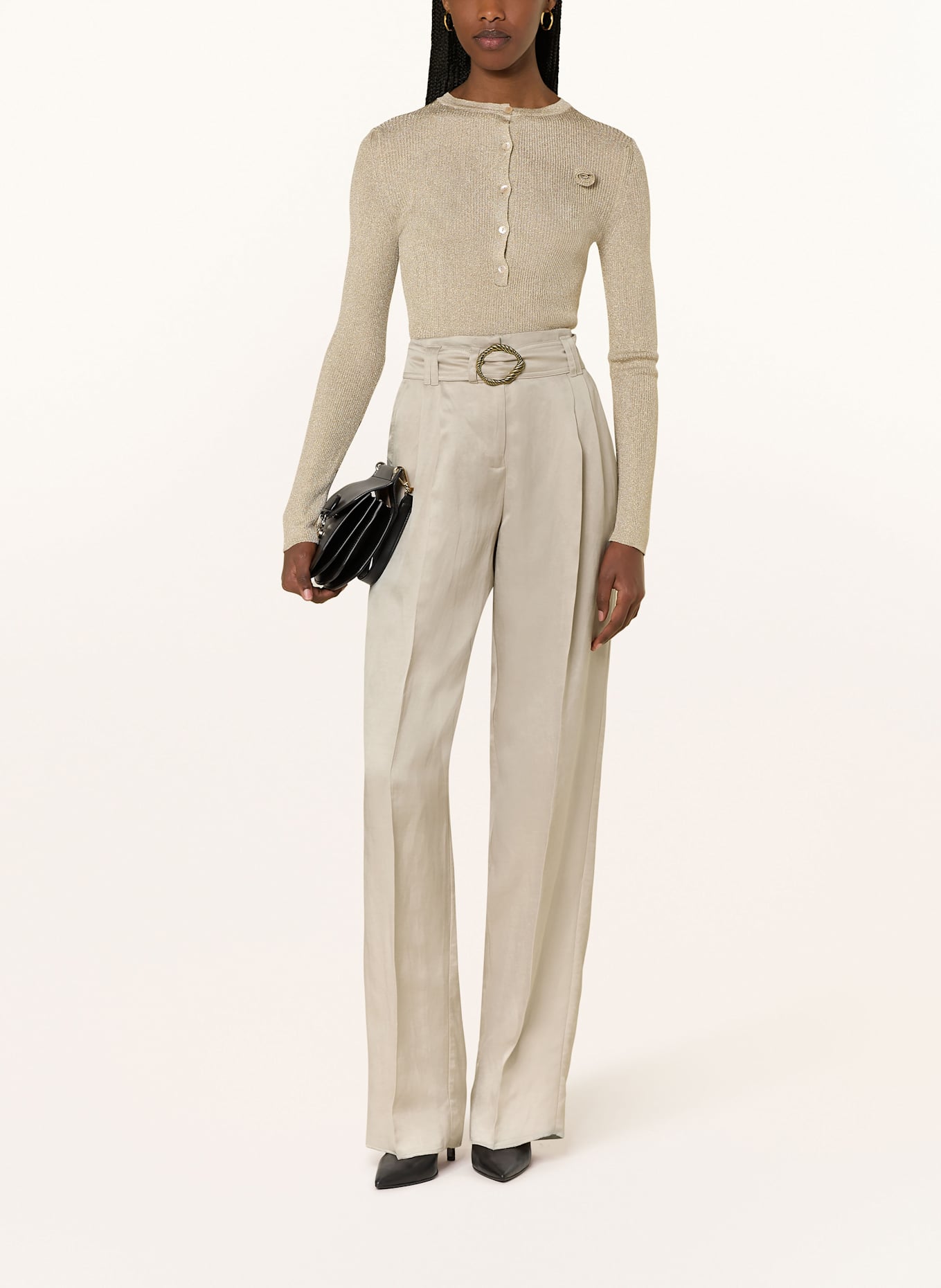 MARELLA Hose mit Leinen: CREME