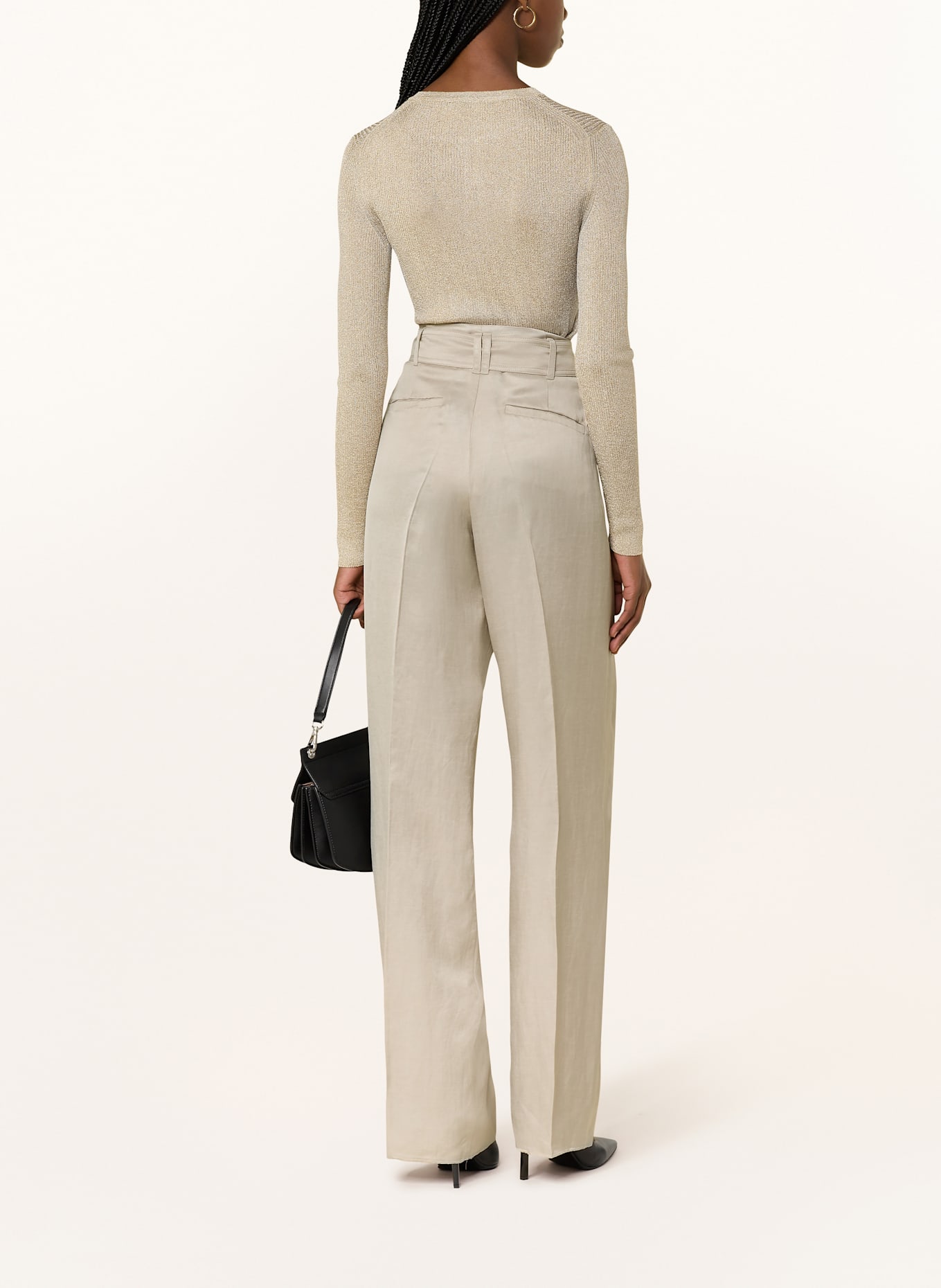 MARELLA Hose mit Leinen: CREME