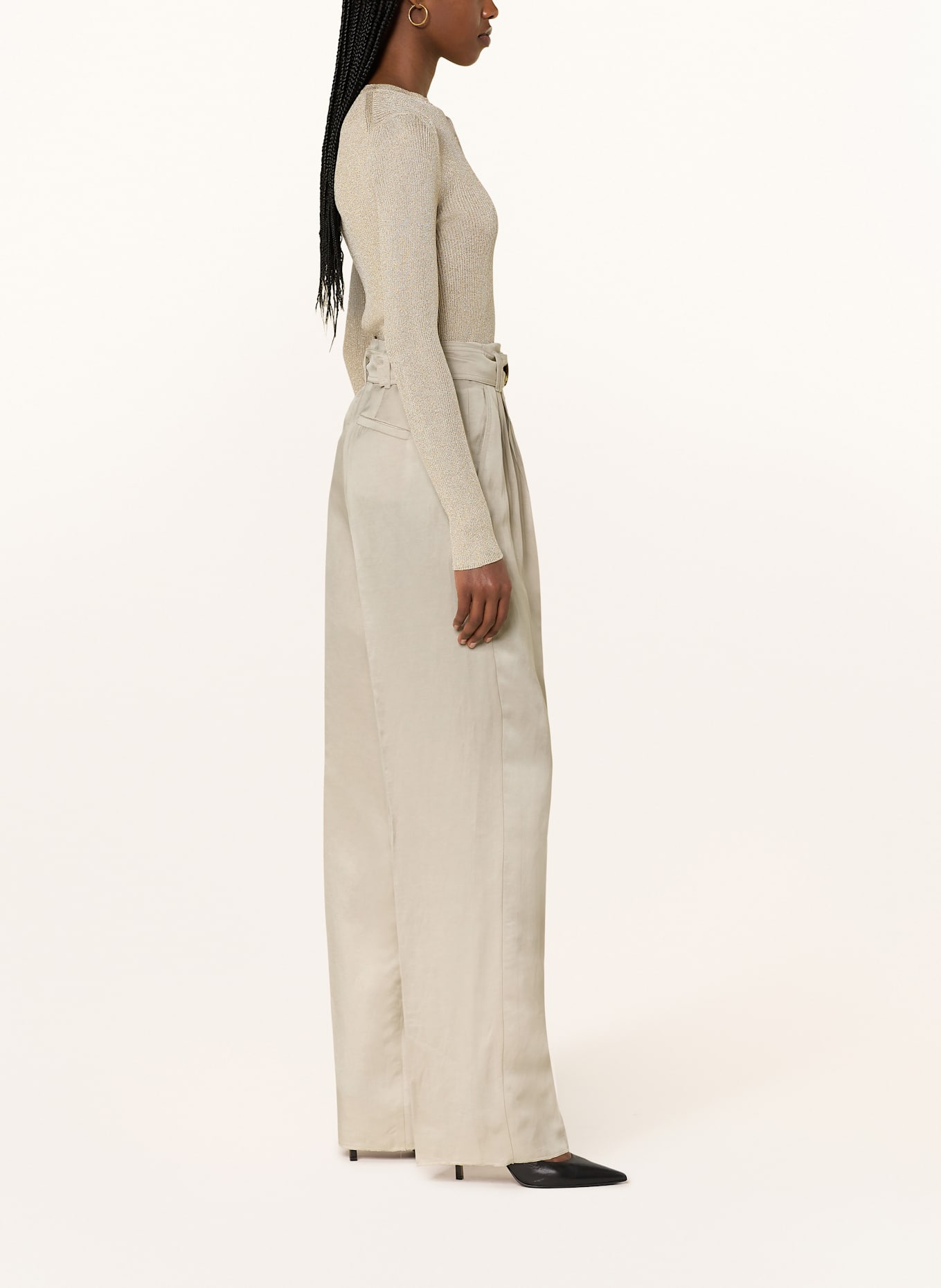 MARELLA Hose mit Leinen: CREME