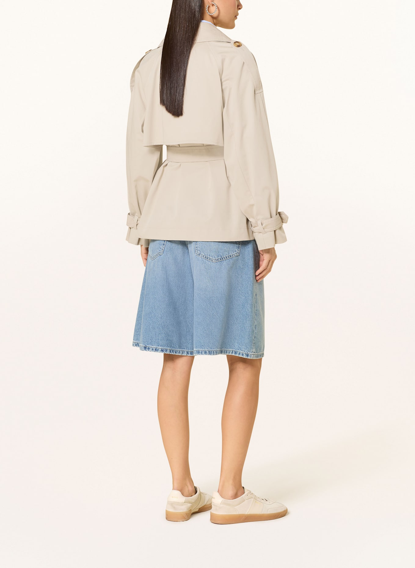 MARELLA Cropped trenčkot: KRÉMOVÁ