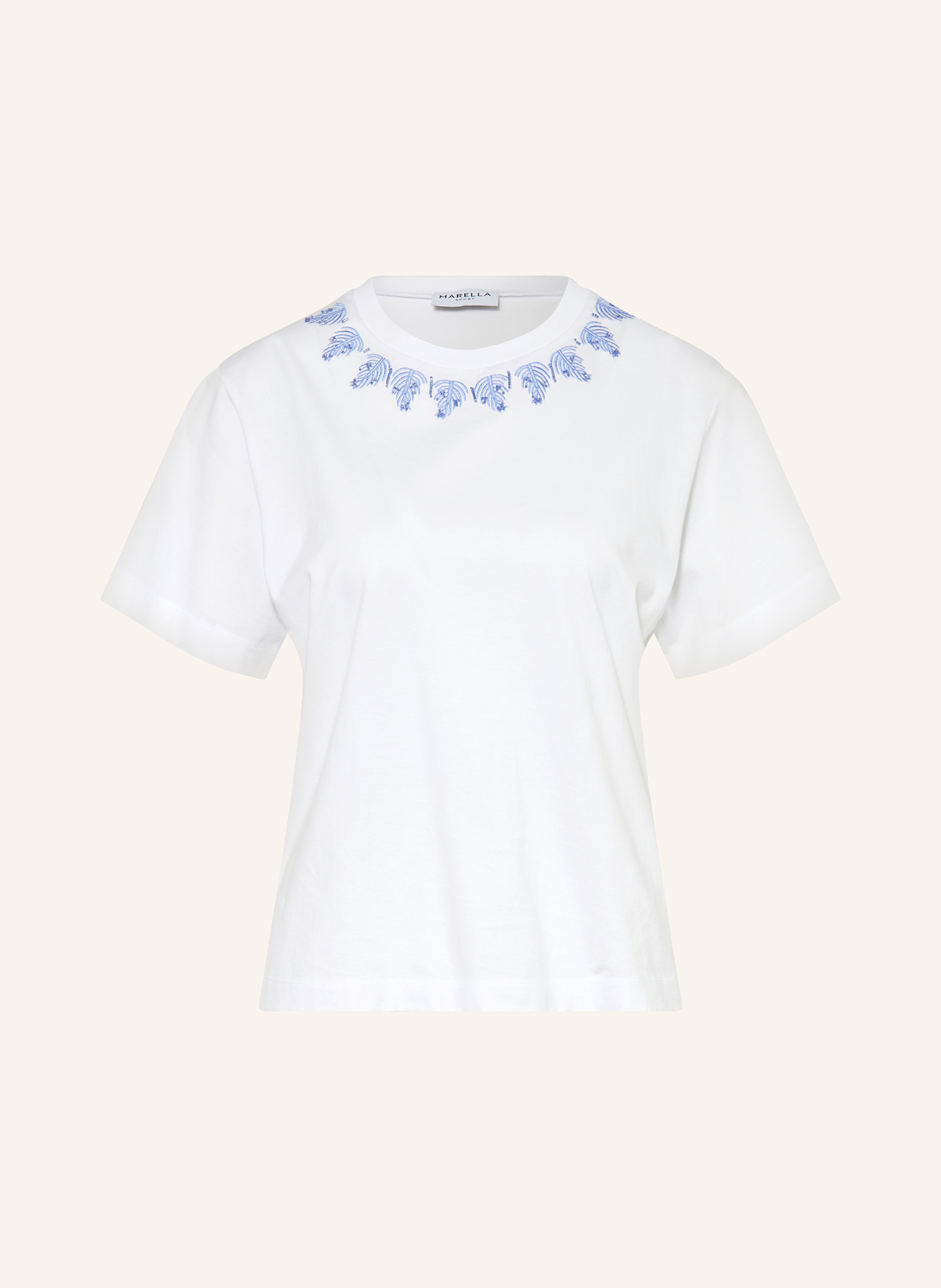 Tシャツ・カットソー MARELLA Women Tops 2513941052200 TIMO001 White MARELLA T-shirt in white