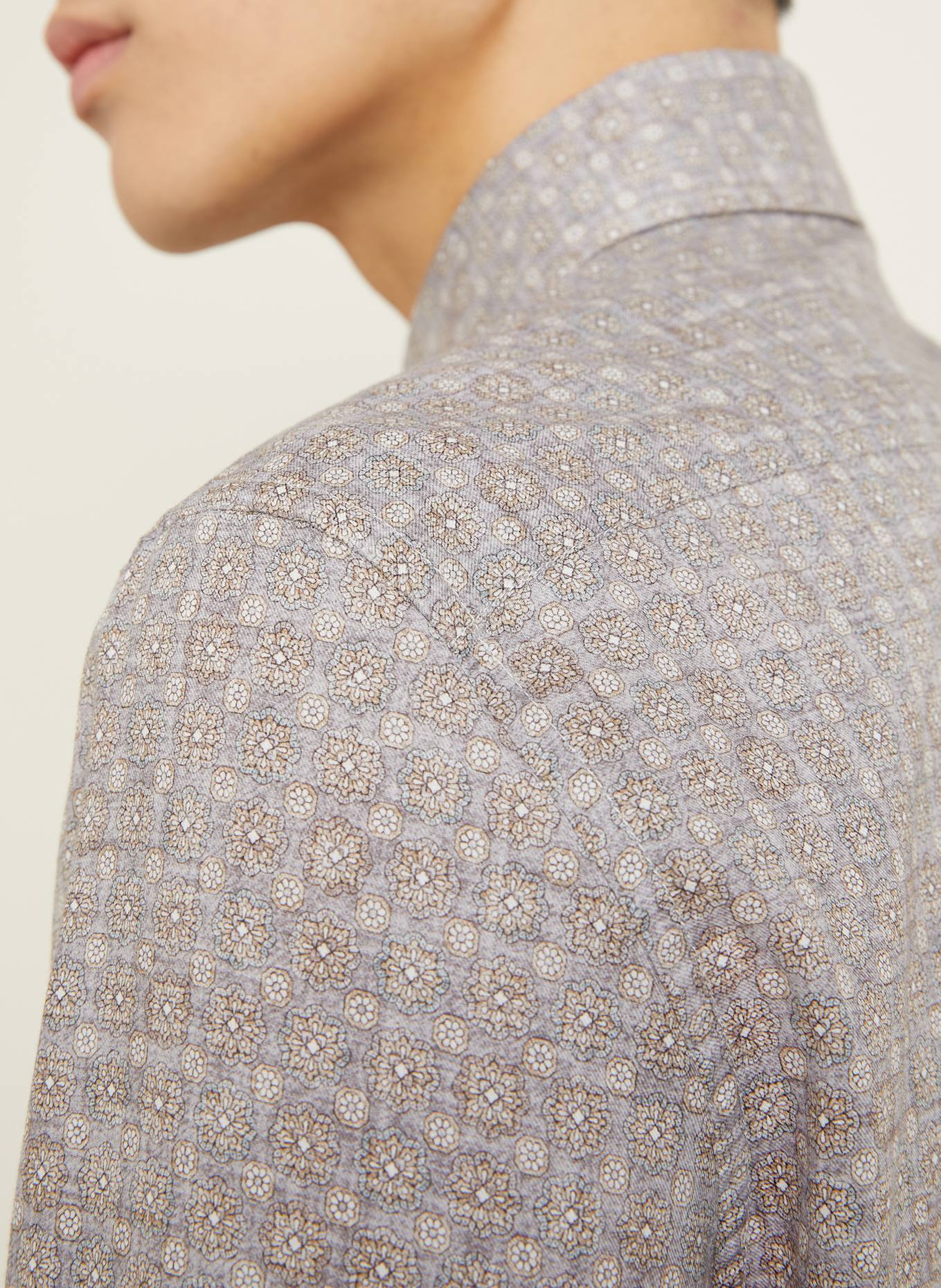 BRUNELLO CUCINELLI Shirt regular fit, Color: GRAY/ BROWN (Image 6)